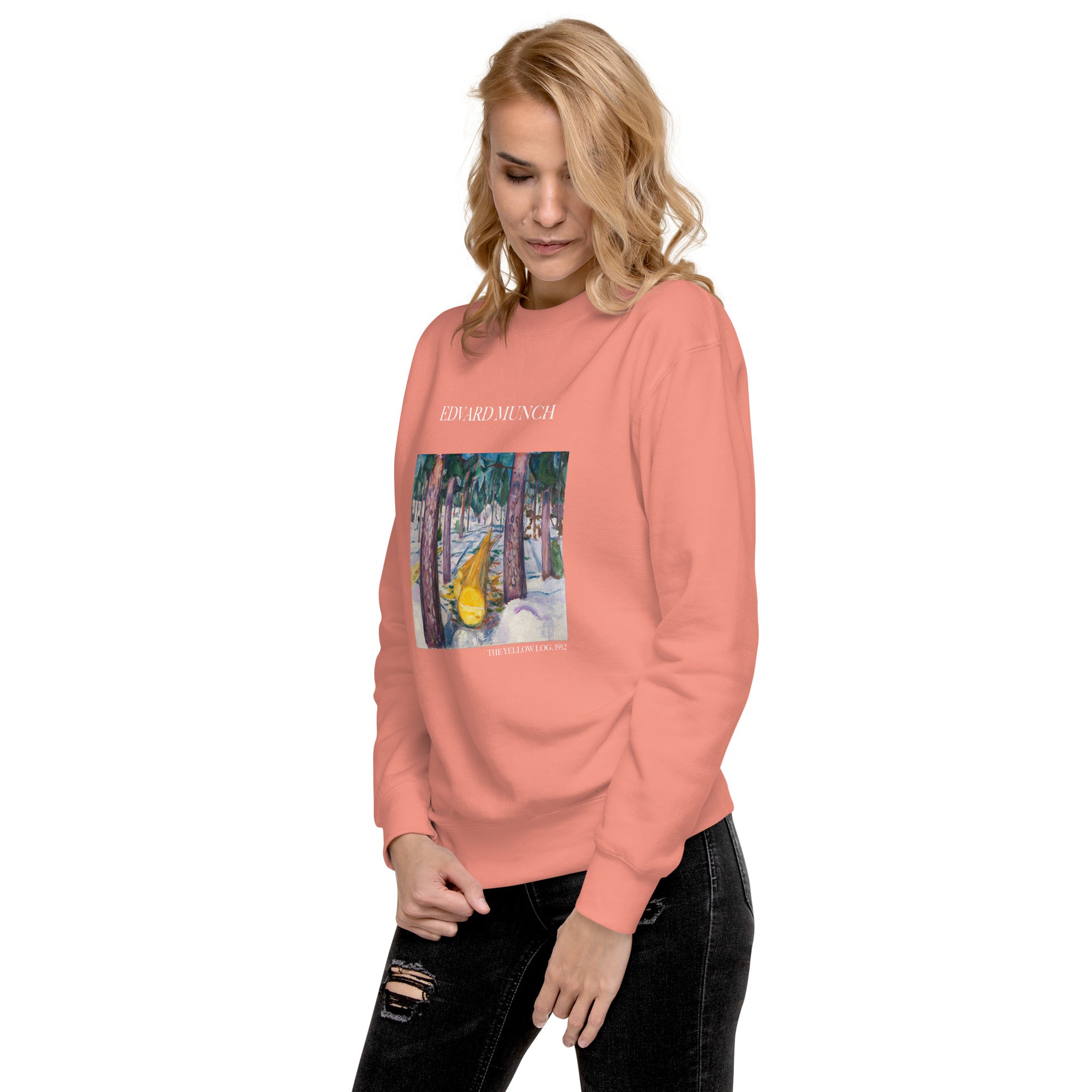 Sweatshirt mit berühmtem Gemälde „Der gelbe Baumstamm“ von Edvard Munch | Premium-Sweatshirt für Unisex