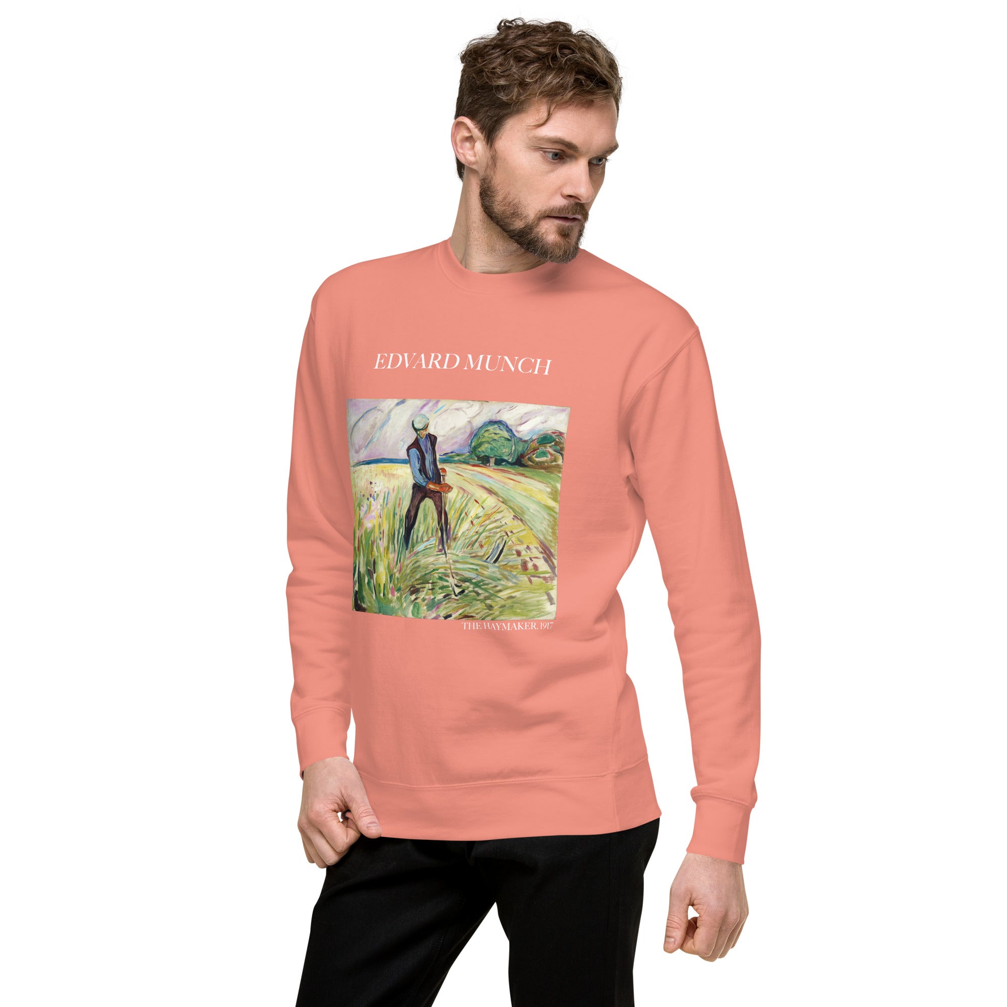 Sweatshirt mit berühmtem Gemälde „Der Heumacher“ von Edvard Munch, Premium-Unisex-Sweatshirt