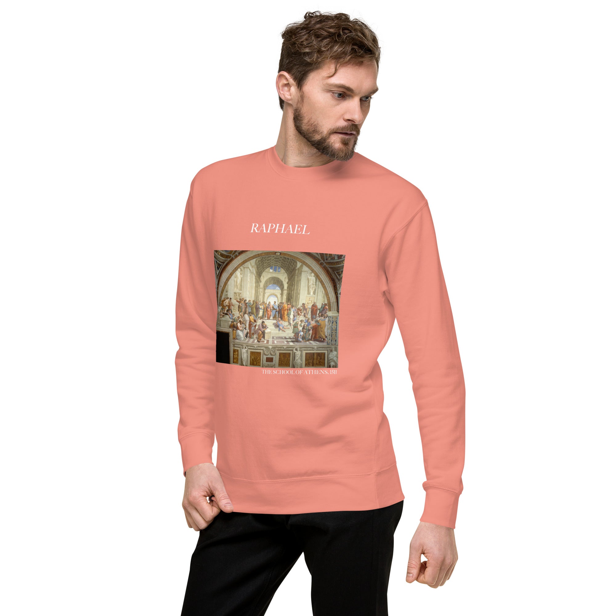 Sweatshirt mit berühmtem Gemälde „Die Schule von Athen“ von Raphael | Premium-Sweatshirt für Unisex