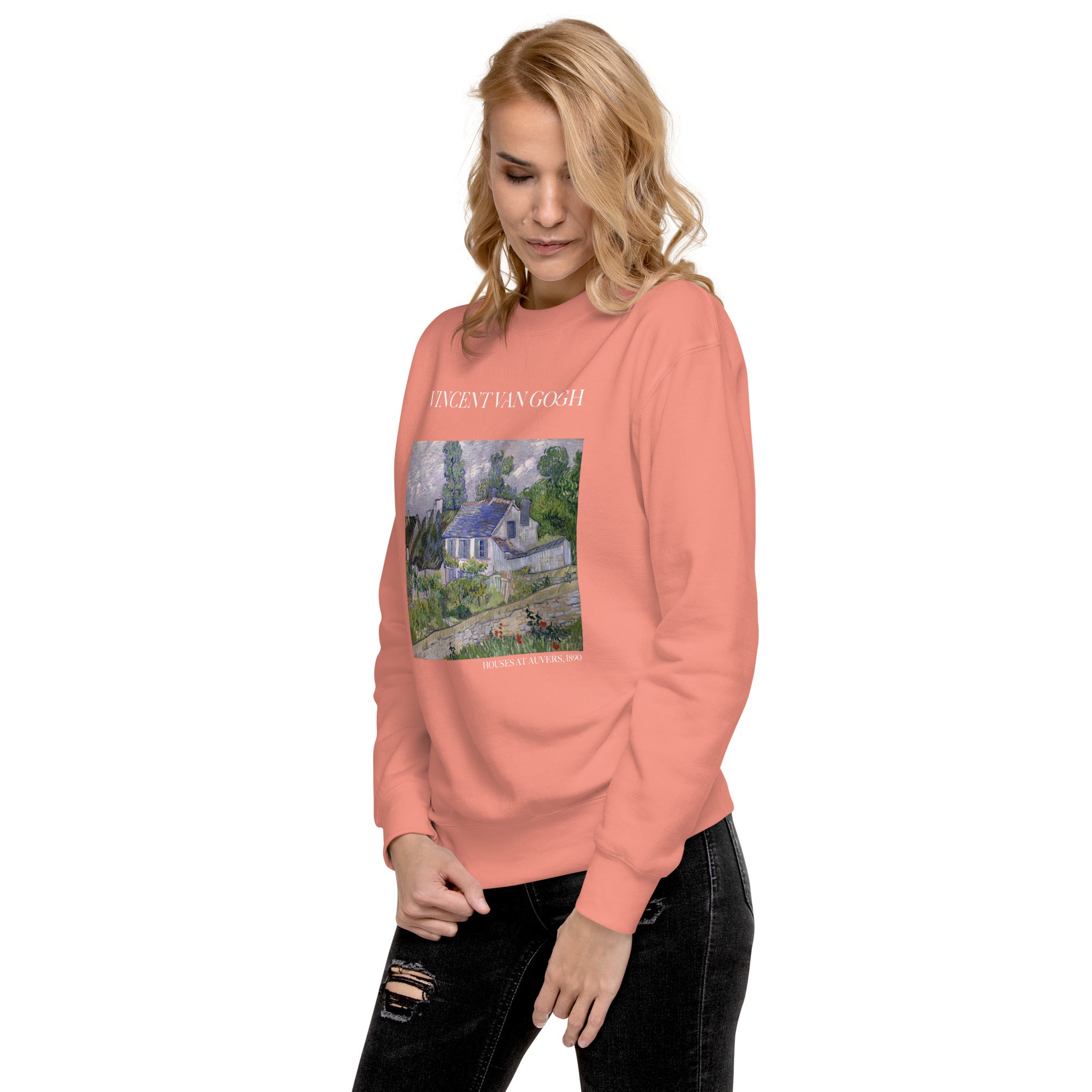 Sweatshirt mit berühmtem Gemälde „Häuser bei Auvers“ von Vincent van Gogh | Premium-Sweatshirt für Unisex