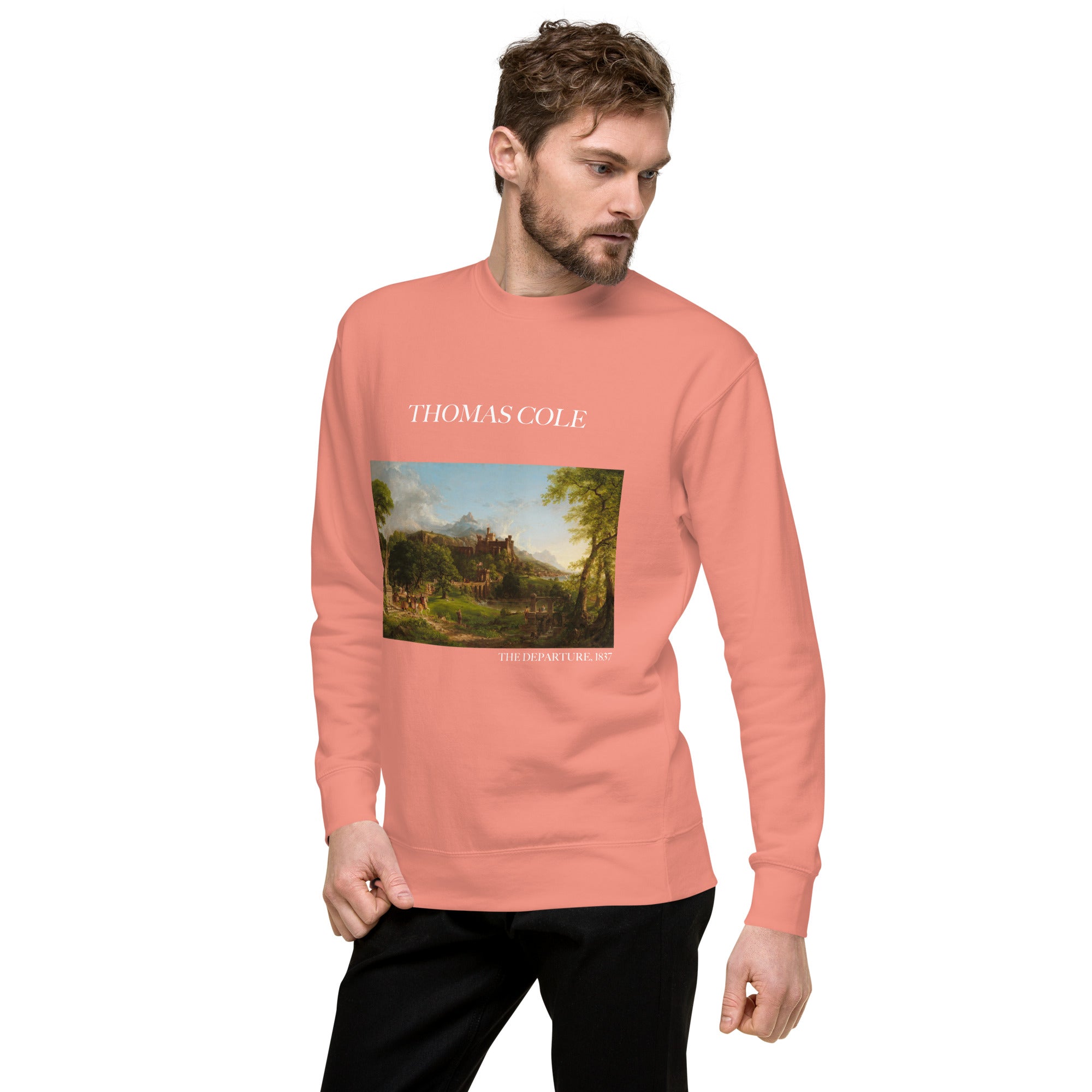 Sweatshirt mit berühmtem Gemälde „The Departure“ von Thomas Cole | Premium-Unisex-Sweatshirt