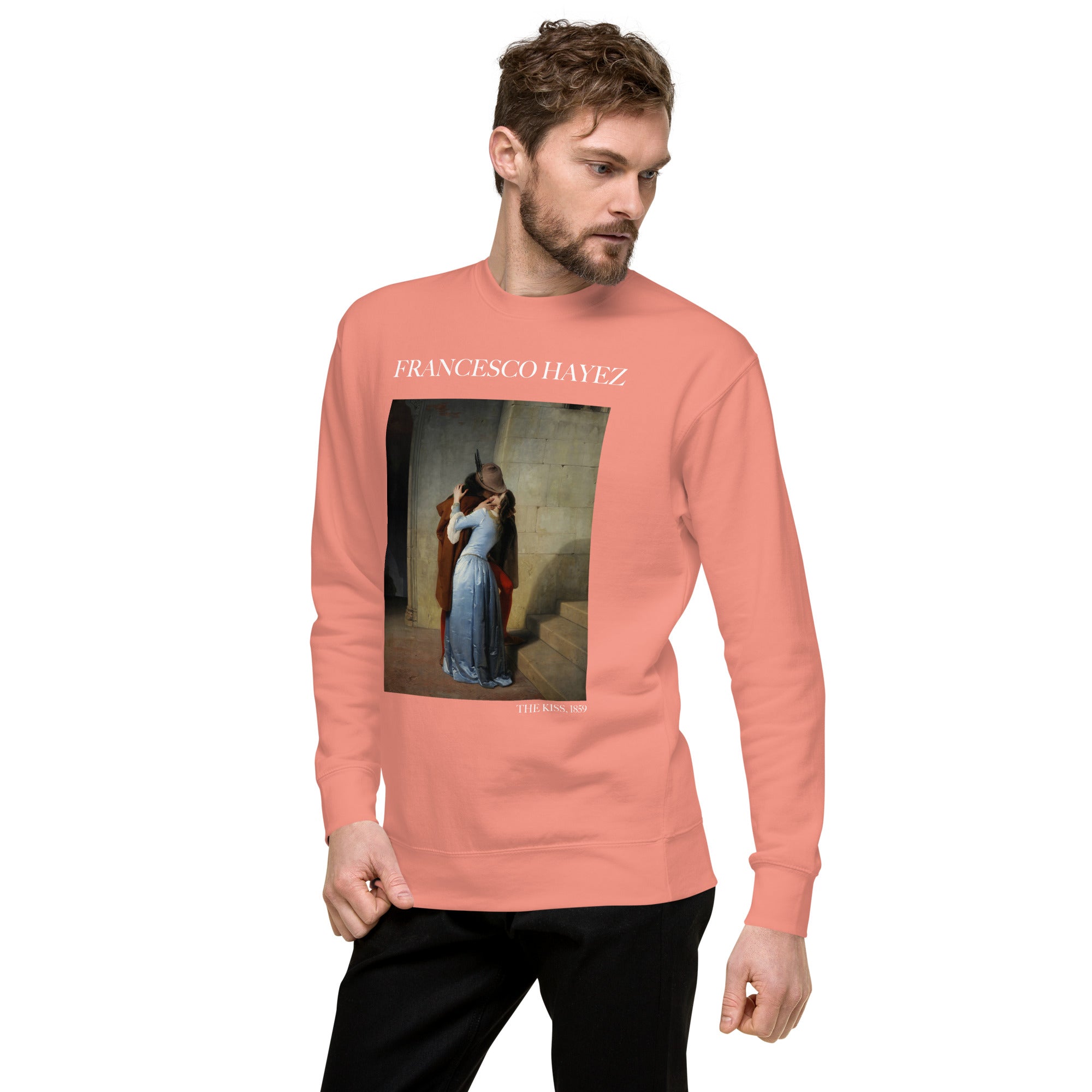 Sweatshirt mit berühmtem Gemälde „Der Kuss“ von Francesco Hayez | Premium-Sweatshirt für Unisex