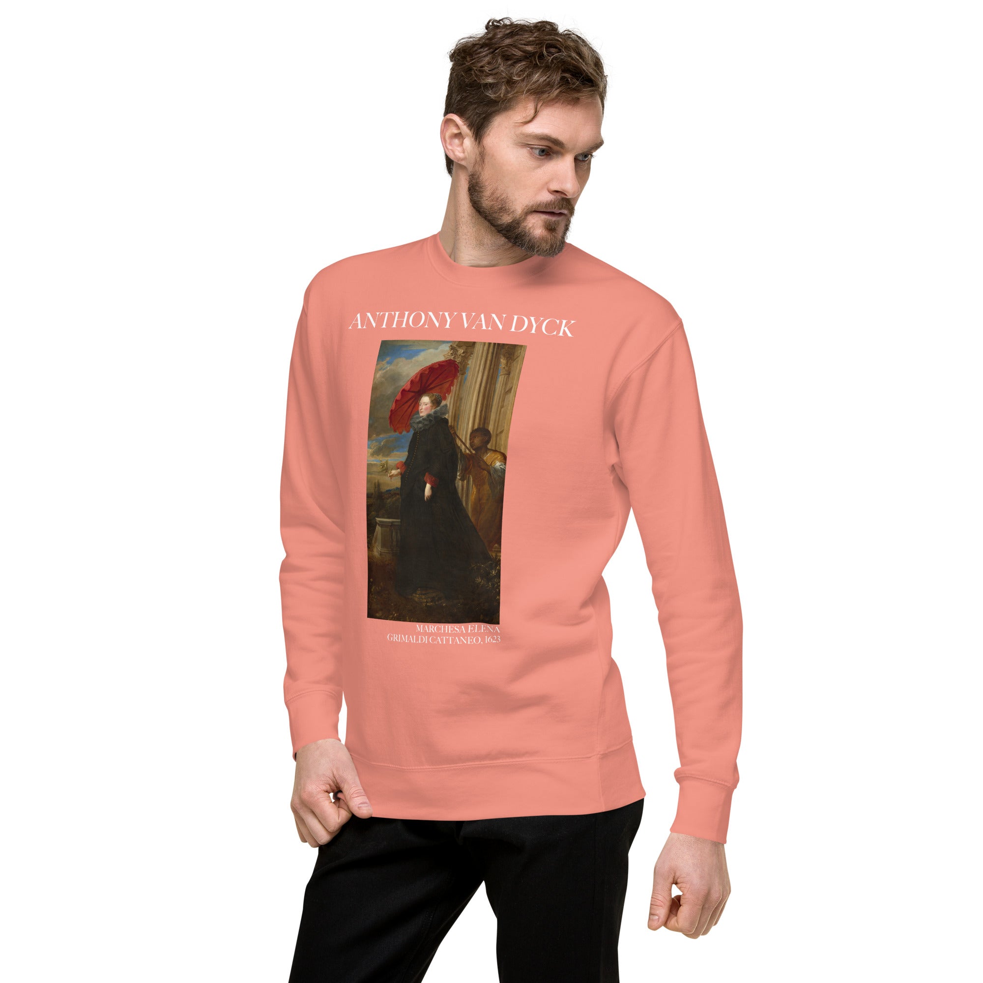 Sweatshirt mit berühmtem Gemälde „Marchesa Elena Grimaldi Cattaneo“ von Sir Anthony van Dyck | Premium-Unisex-Sweatshirt