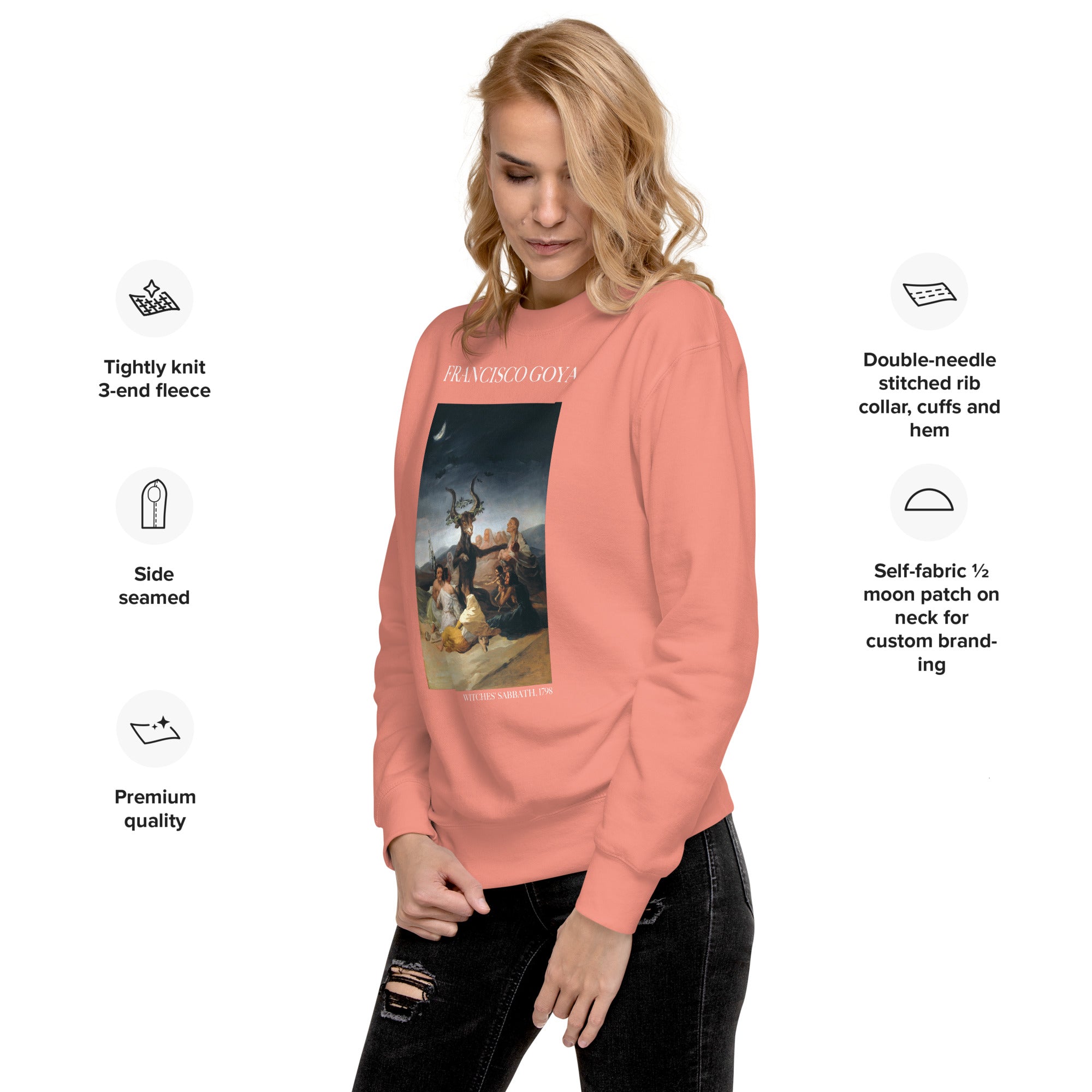 Francisco Goya 'Hexensabbat' Berühmtes Gemälde Sweatshirt | Unisex Premium Sweatshirt