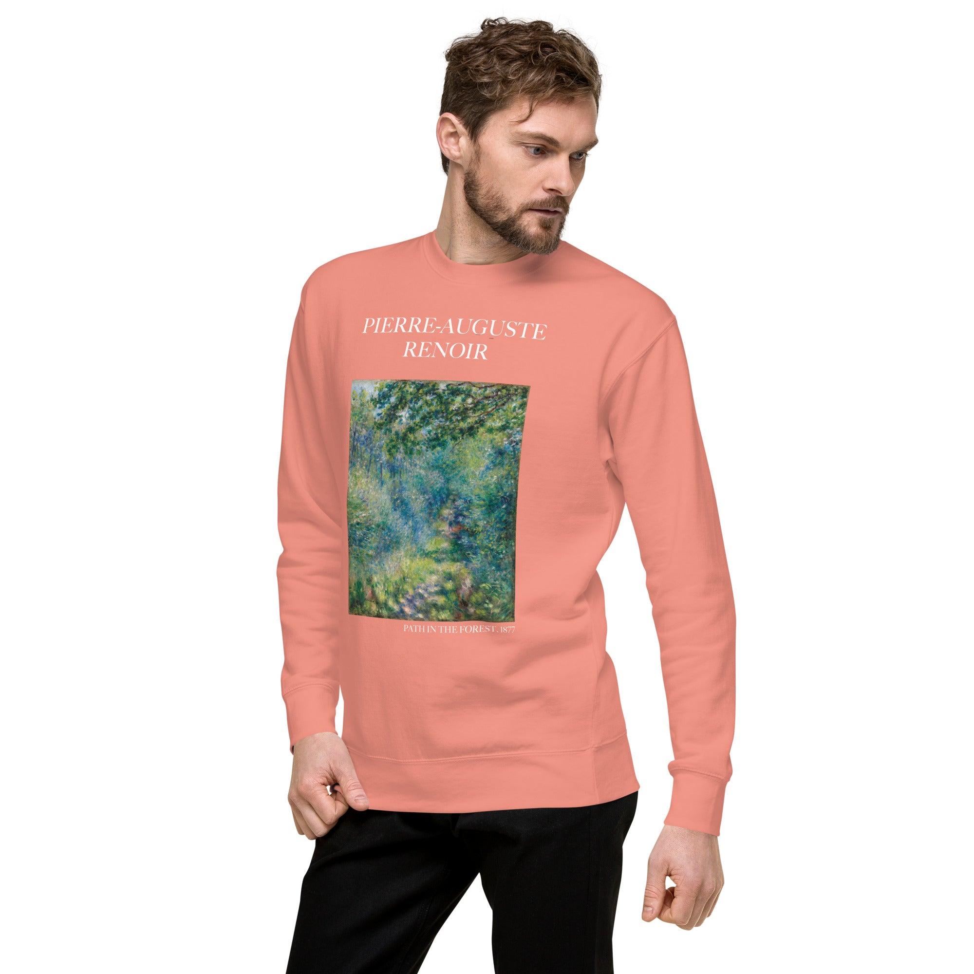 Sweatshirt mit berühmtem Gemälde „Pfad im Wald“ von Pierre-Auguste Renoir | Premium-Sweatshirt für Unisex