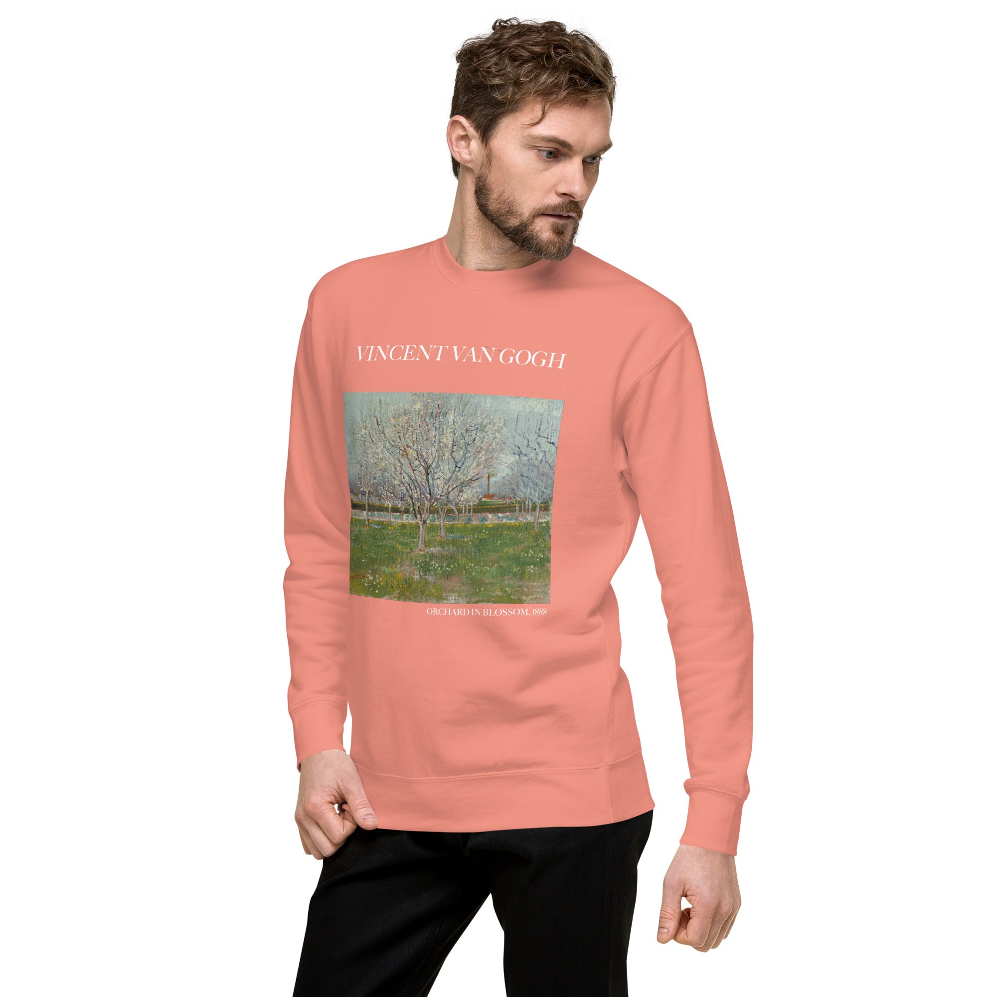 Sweatshirt mit berühmtem Gemälde „Obstgarten in Blüte“ von Vincent van Gogh | Premium-Sweatshirt für Unisex