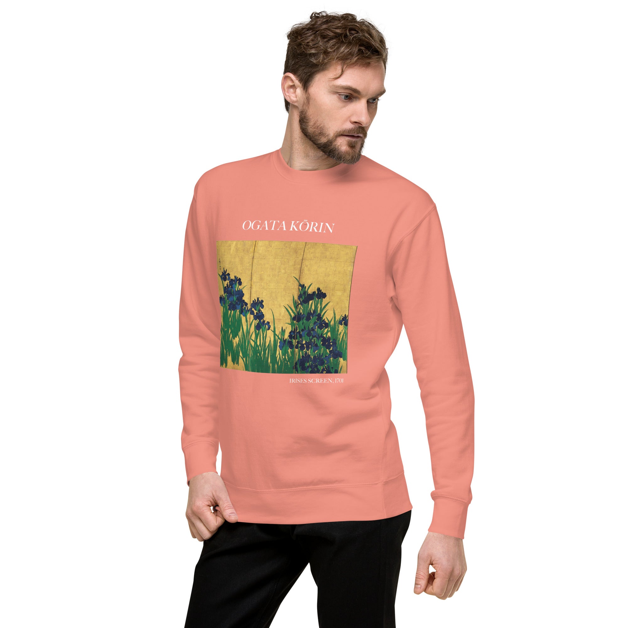 Ogata Kōrin 'Irises Screen' Berühmtes Gemälde-Sweatshirt | Unisex Premium Sweatshirt