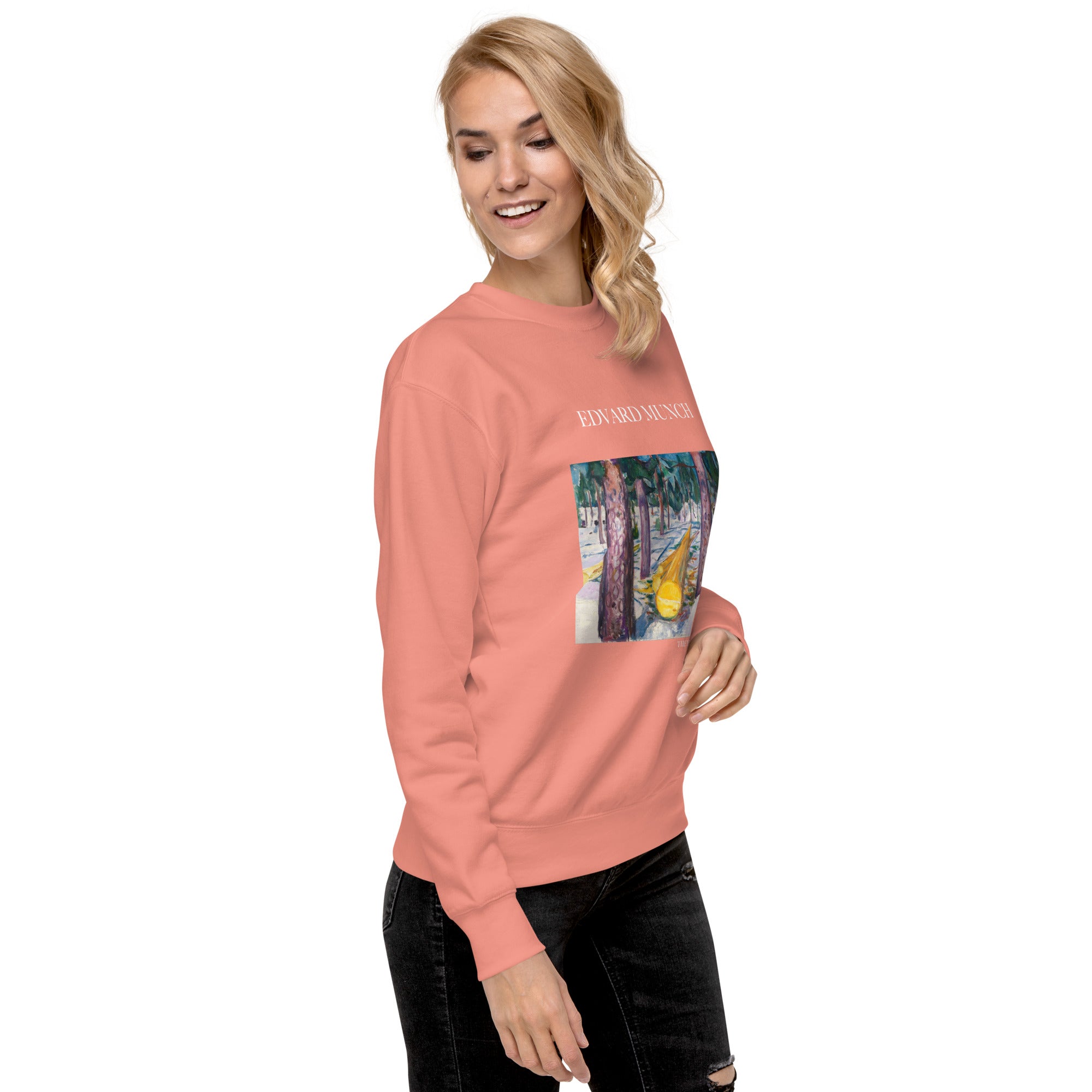 Sweatshirt mit berühmtem Gemälde „Der gelbe Baumstamm“ von Edvard Munch | Premium-Sweatshirt für Unisex