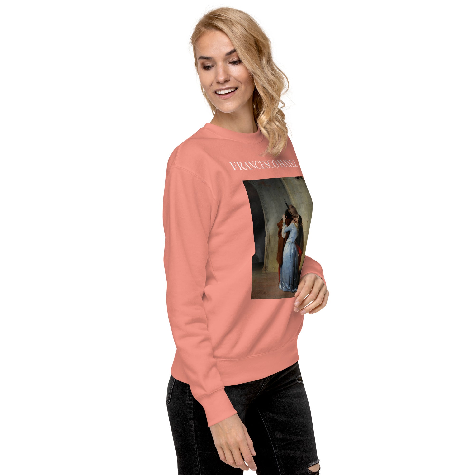 Sweatshirt mit berühmtem Gemälde „Der Kuss“ von Francesco Hayez | Premium-Sweatshirt für Unisex