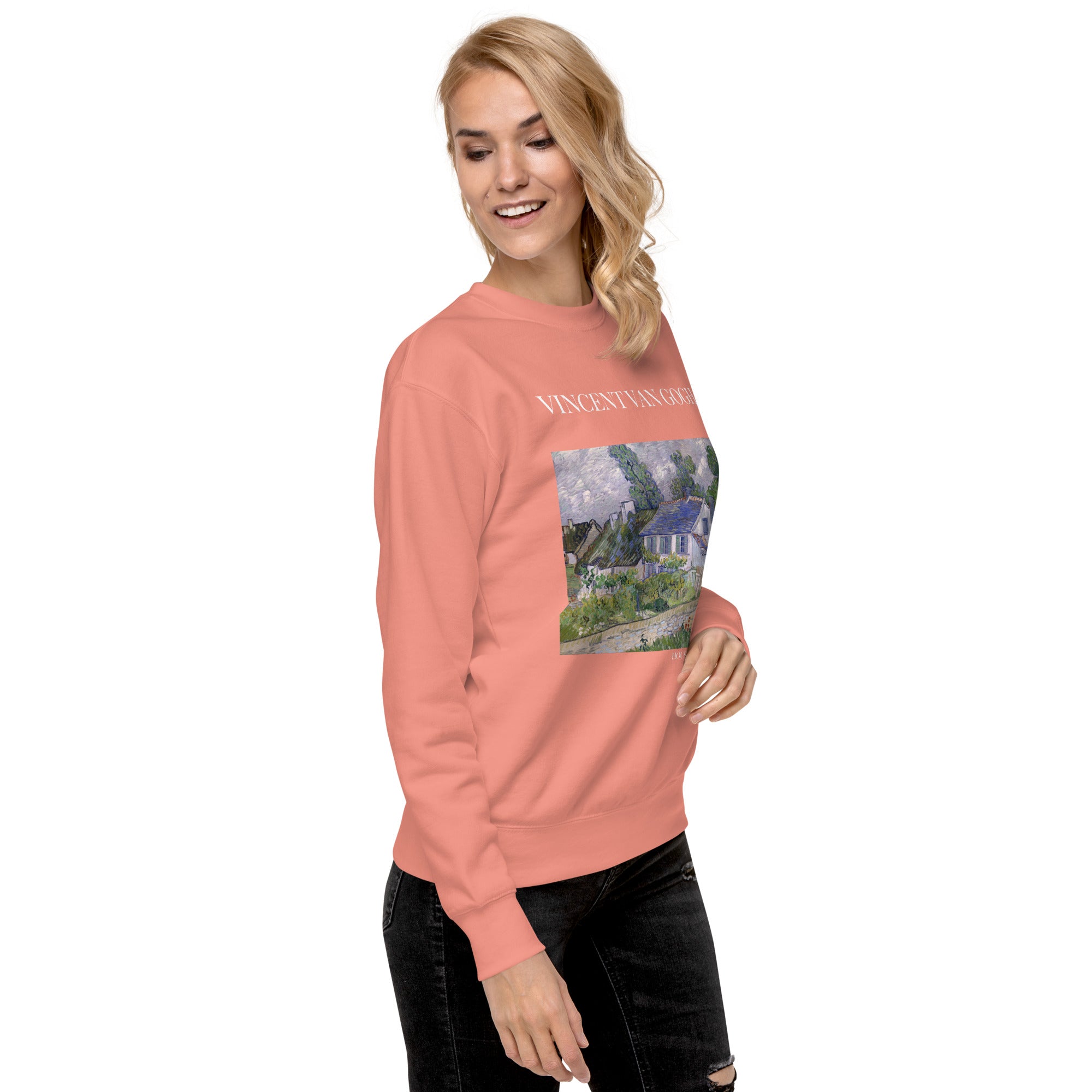 Sweatshirt mit berühmtem Gemälde „Häuser bei Auvers“ von Vincent van Gogh | Premium-Sweatshirt für Unisex