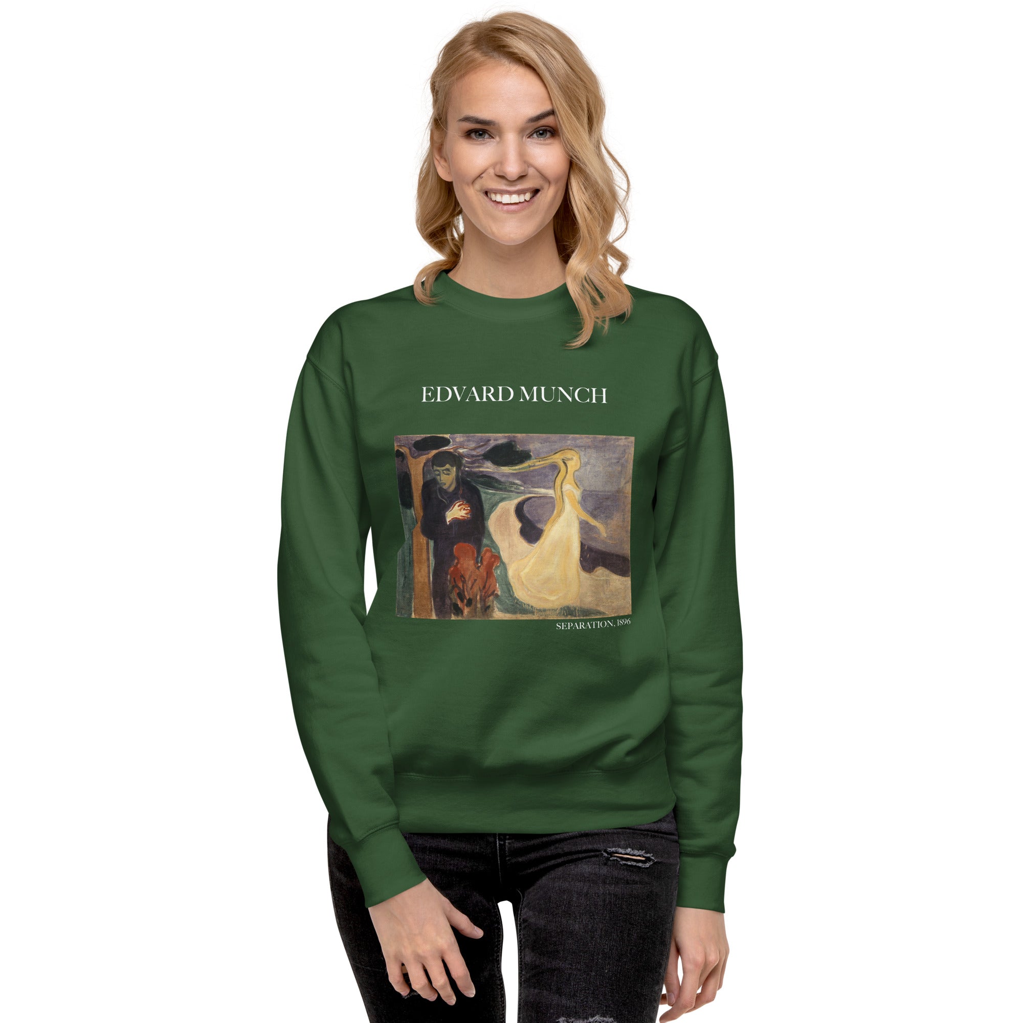 Sweatshirt mit berühmtem Gemälde „Separation“ von Edvard Munch, Premium-Unisex-Sweatshirt