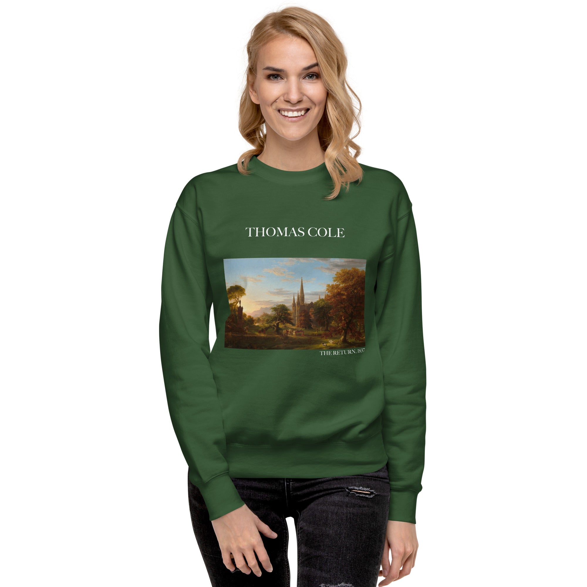 Thomas Cole - Sweatshirt mit berühmtem Gemälde „The Return“ | Premium-Unisex-Sweatshirt