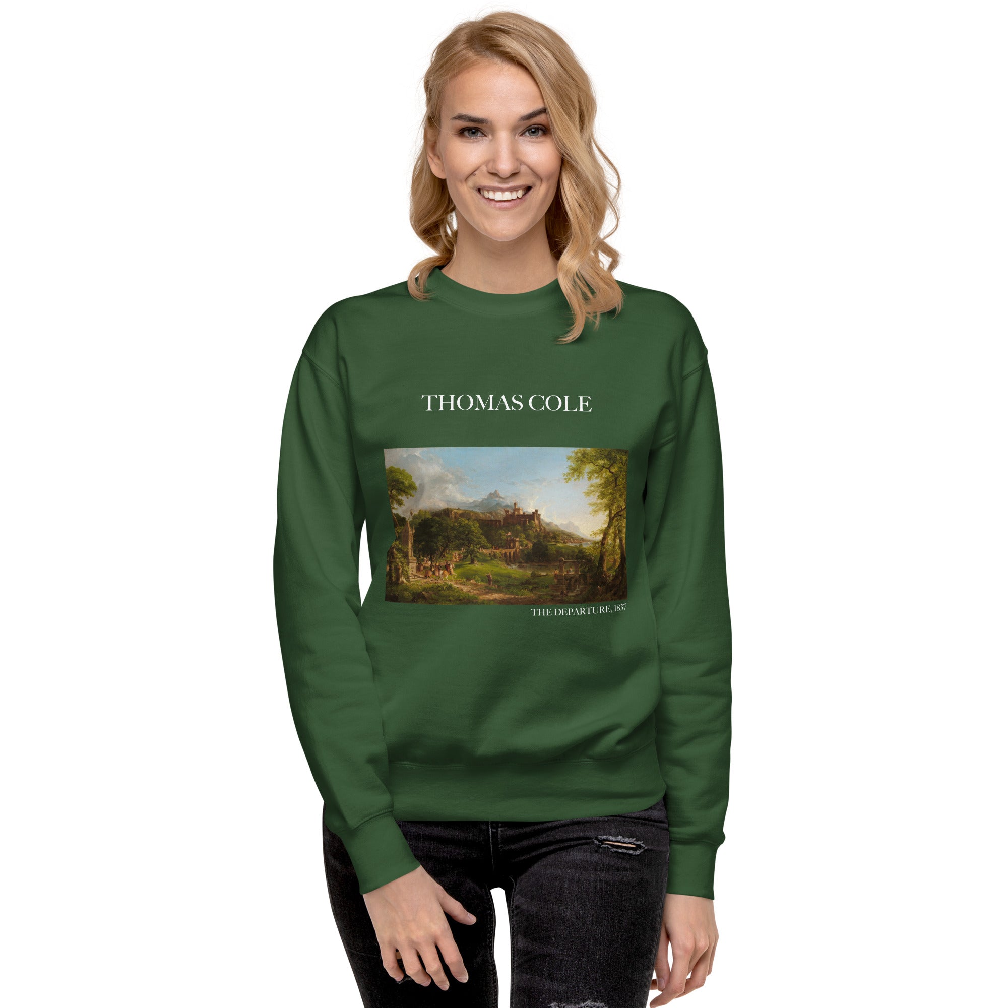 Sweatshirt mit berühmtem Gemälde „The Departure“ von Thomas Cole | Premium-Unisex-Sweatshirt