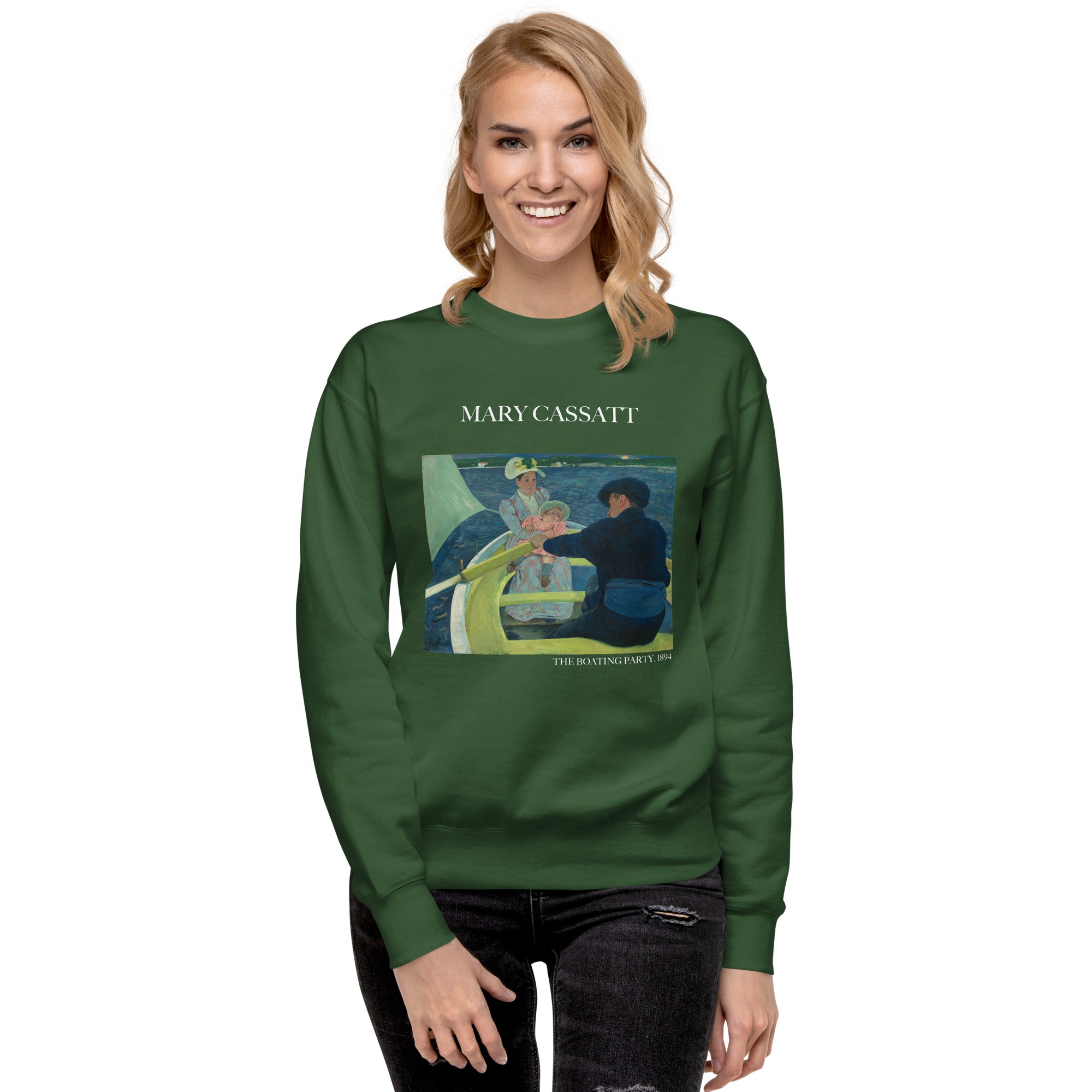 Sweatshirt mit berühmtem Gemälde „The Boating Party“ von Mary Cassatt | Premium-Sweatshirt für Unisex