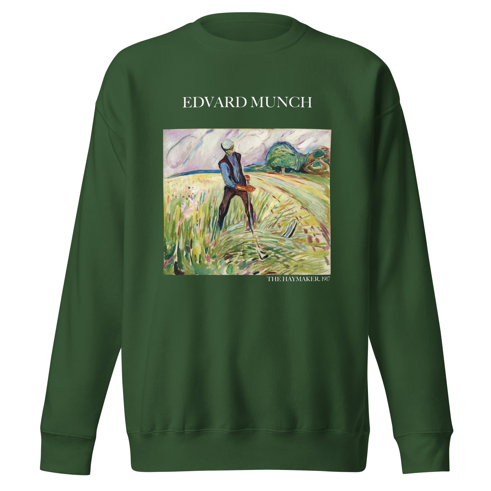 Sweatshirt mit berühmtem Gemälde „Der Heumacher“ von Edvard Munch, Premium-Unisex-Sweatshirt