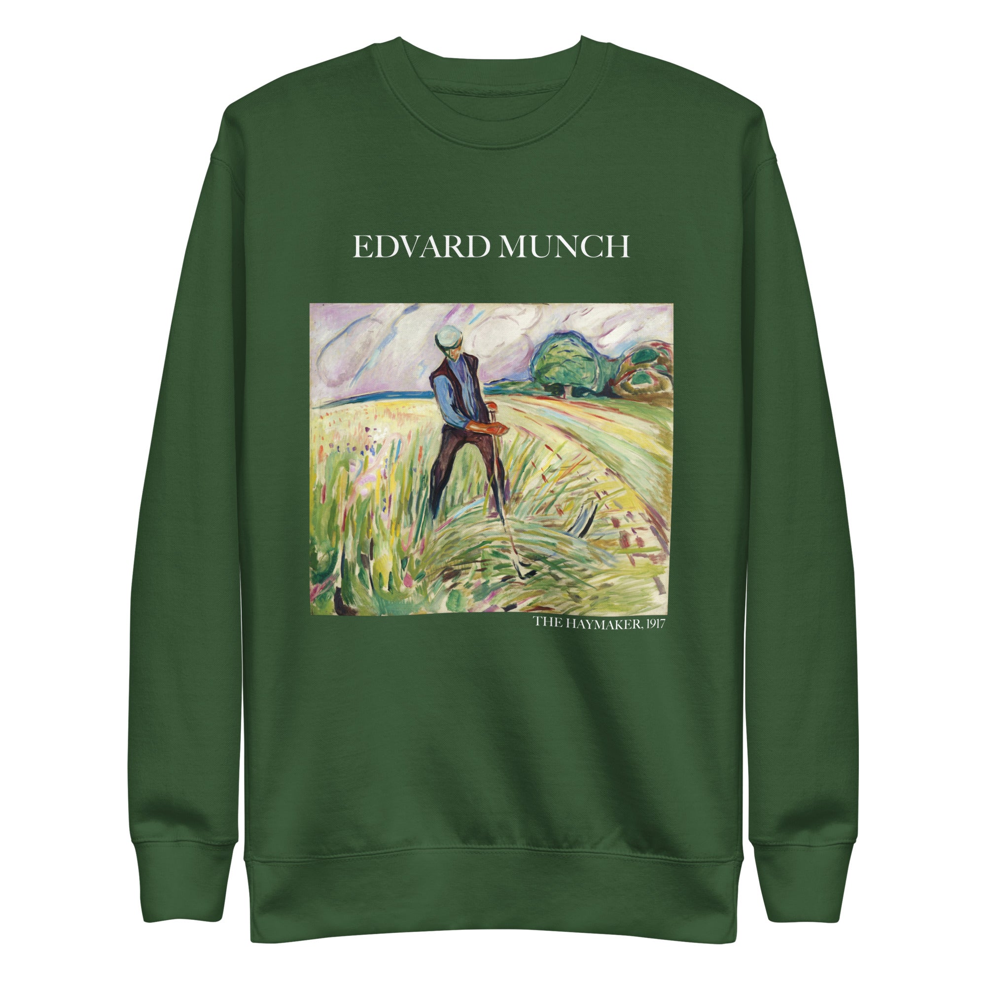 Sweatshirt mit berühmtem Gemälde „Der Heumacher“ von Edvard Munch, Premium-Unisex-Sweatshirt