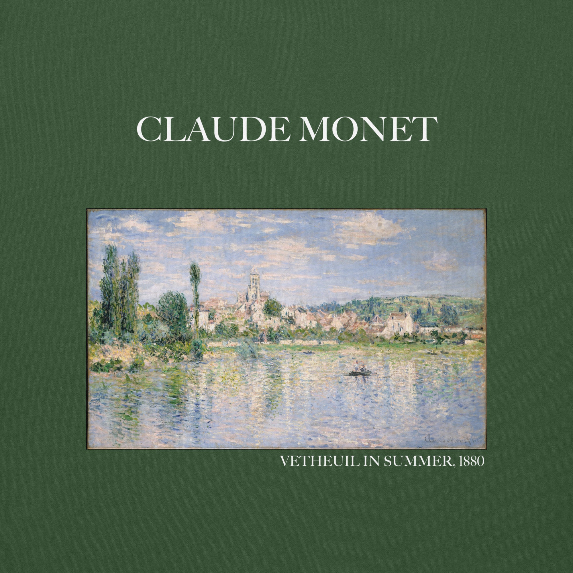 Claude Monet 'Vetheuil in Summer' Famous Painting Sweatshirt | Unisex Premium Sweatshirt