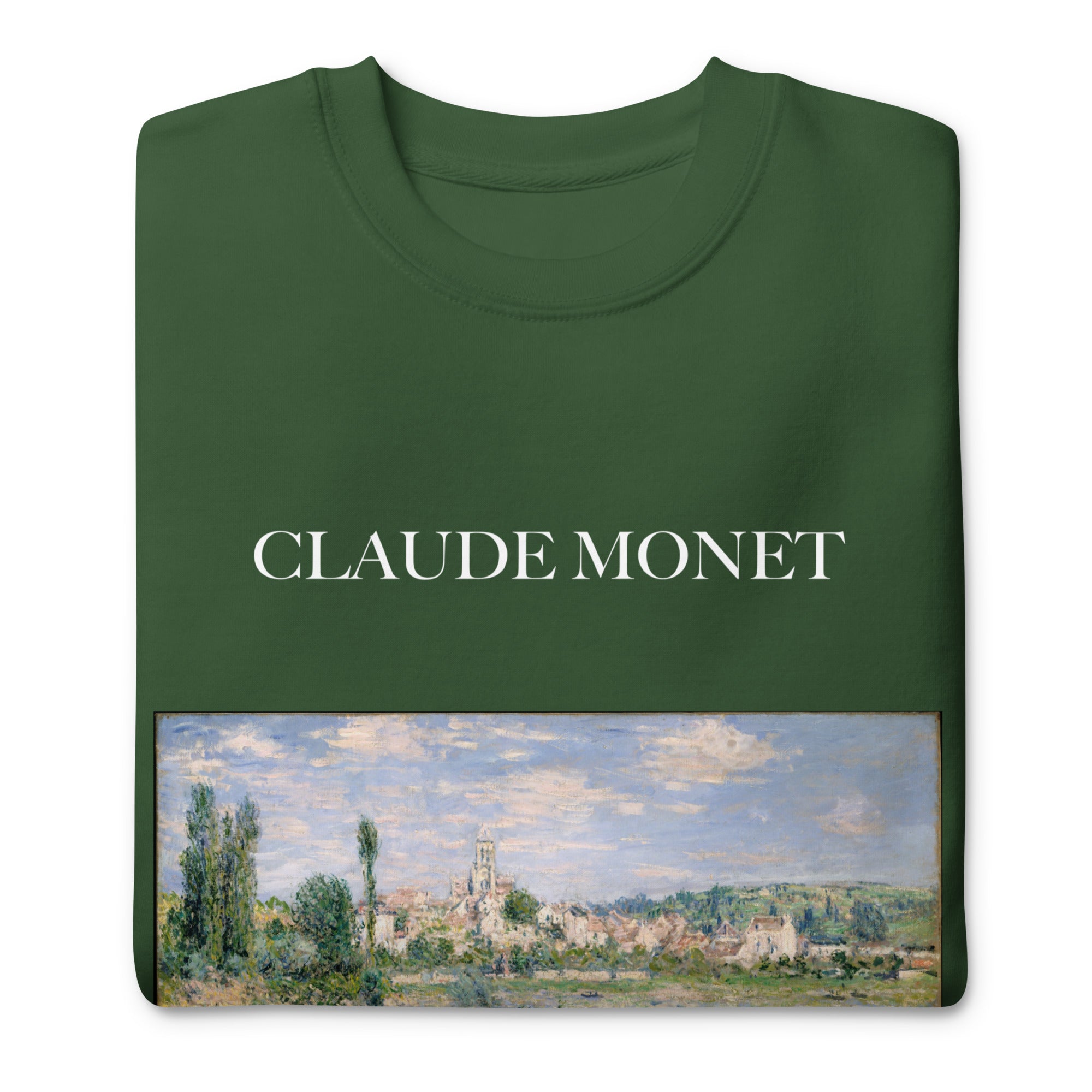 Claude Monet 'Vetheuil in Summer' Famous Painting Sweatshirt | Unisex Premium Sweatshirt