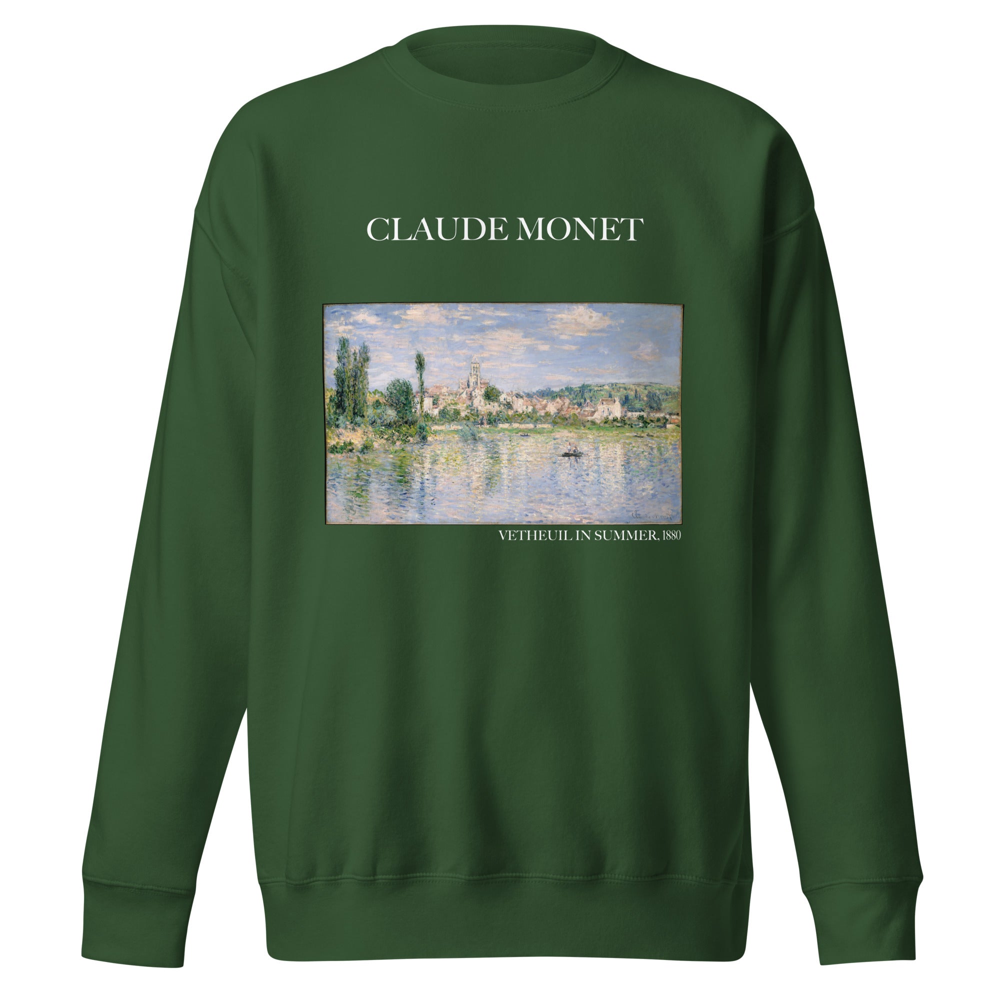 Claude Monet 'Vetheuil in Summer' Famous Painting Sweatshirt | Unisex Premium Sweatshirt