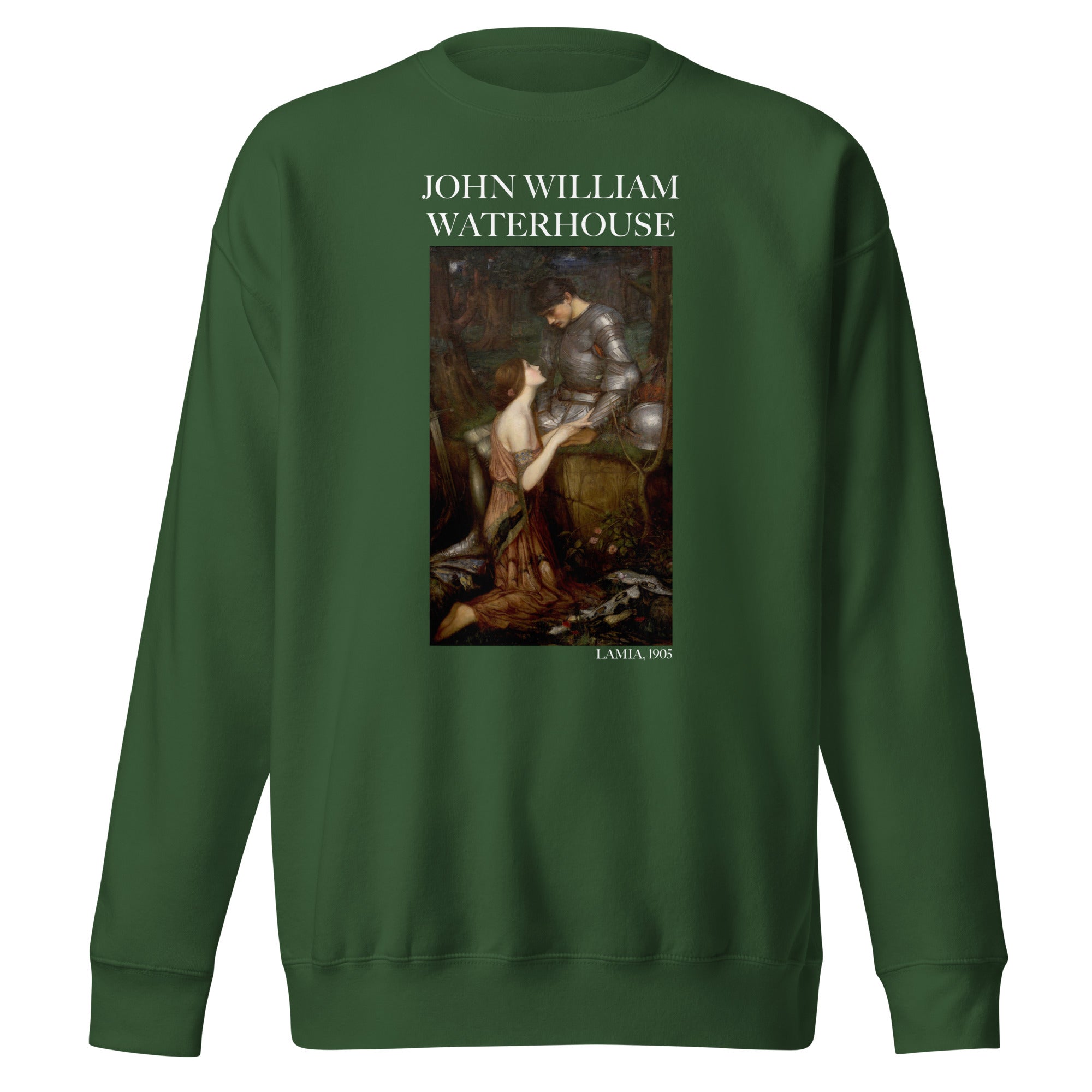 Sweatshirt mit berühmtem Gemälde „Lamia“ von John William Waterhouse, Premium-Unisex-Sweatshirt