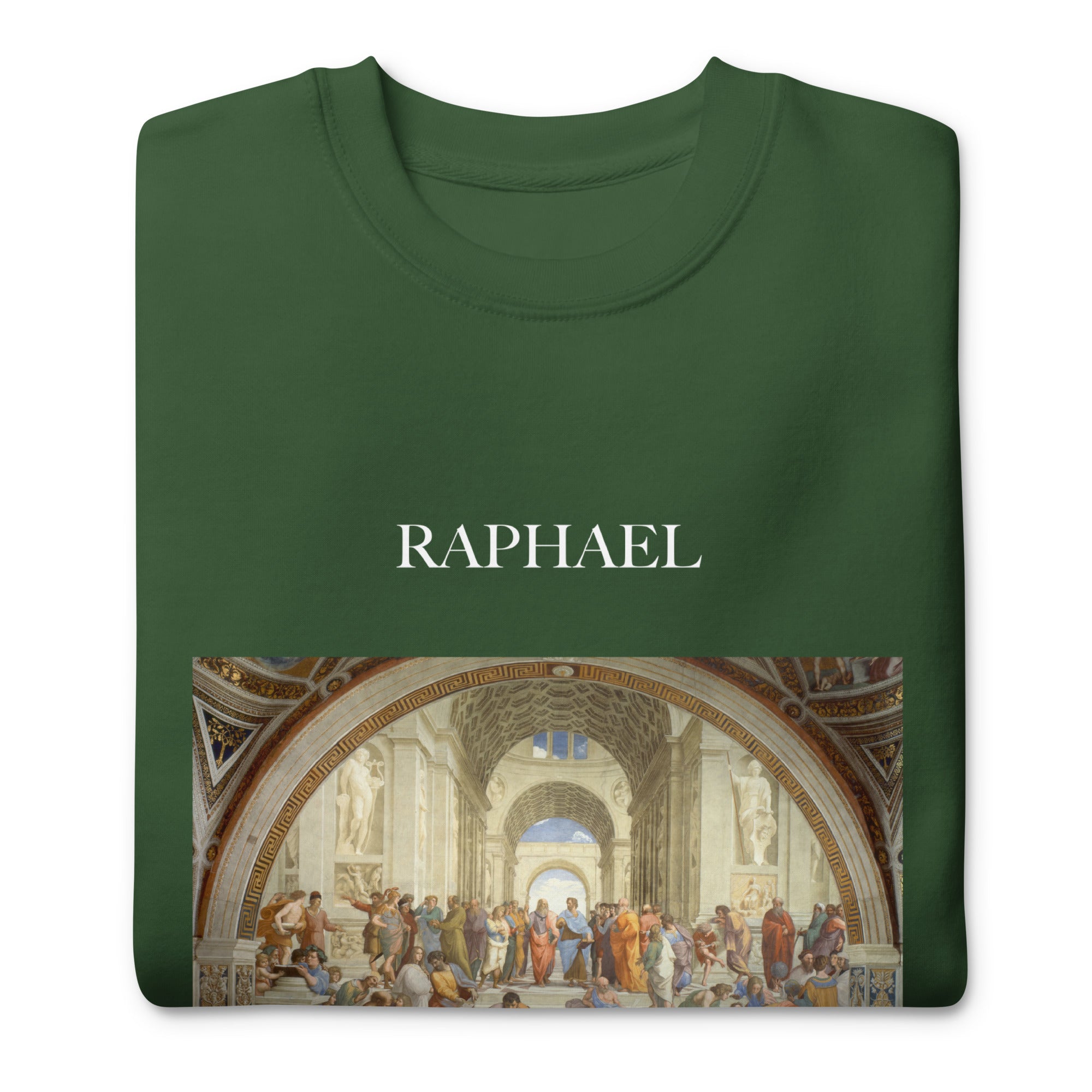 Sweatshirt mit berühmtem Gemälde „Die Schule von Athen“ von Raphael | Premium-Sweatshirt für Unisex