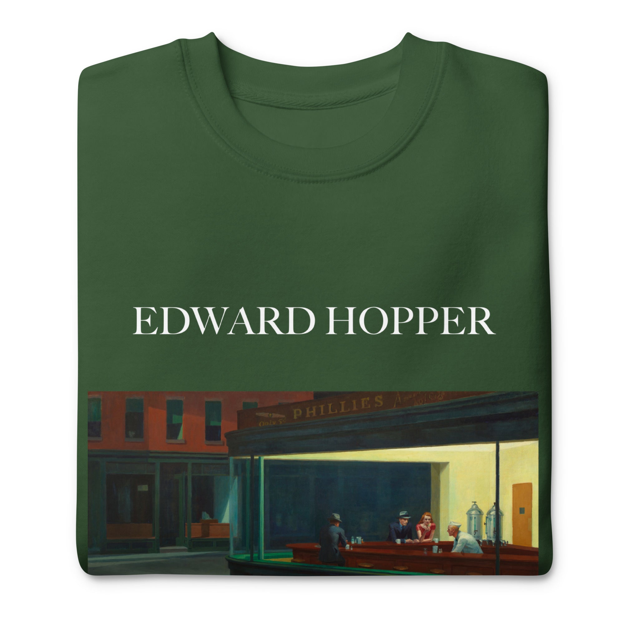 Edward Hopper 'Nighthawks' Famous Painting Sweatshirt | Unisex Premium Sweatshirt