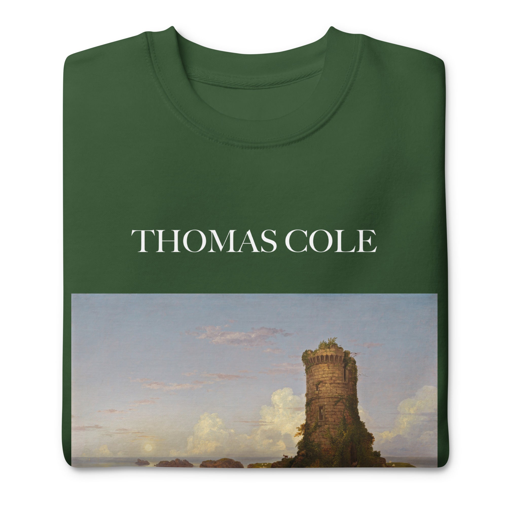 Thomas Cole – Kurzes Sweatshirt „Italienische Küstenszene“ – berühmtes Gemälde – Premium-Kunst-Kurzpullover