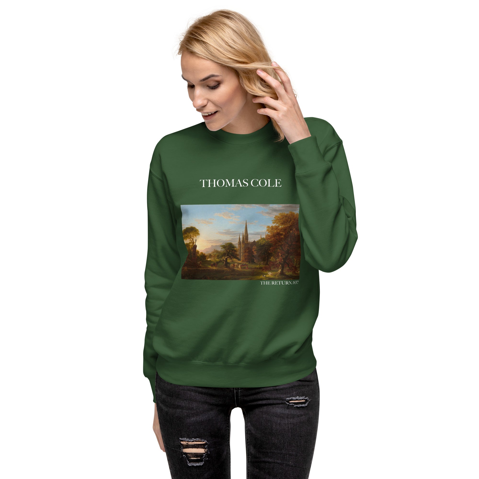 Thomas Cole - Sweatshirt mit berühmtem Gemälde „The Return“ | Premium-Unisex-Sweatshirt