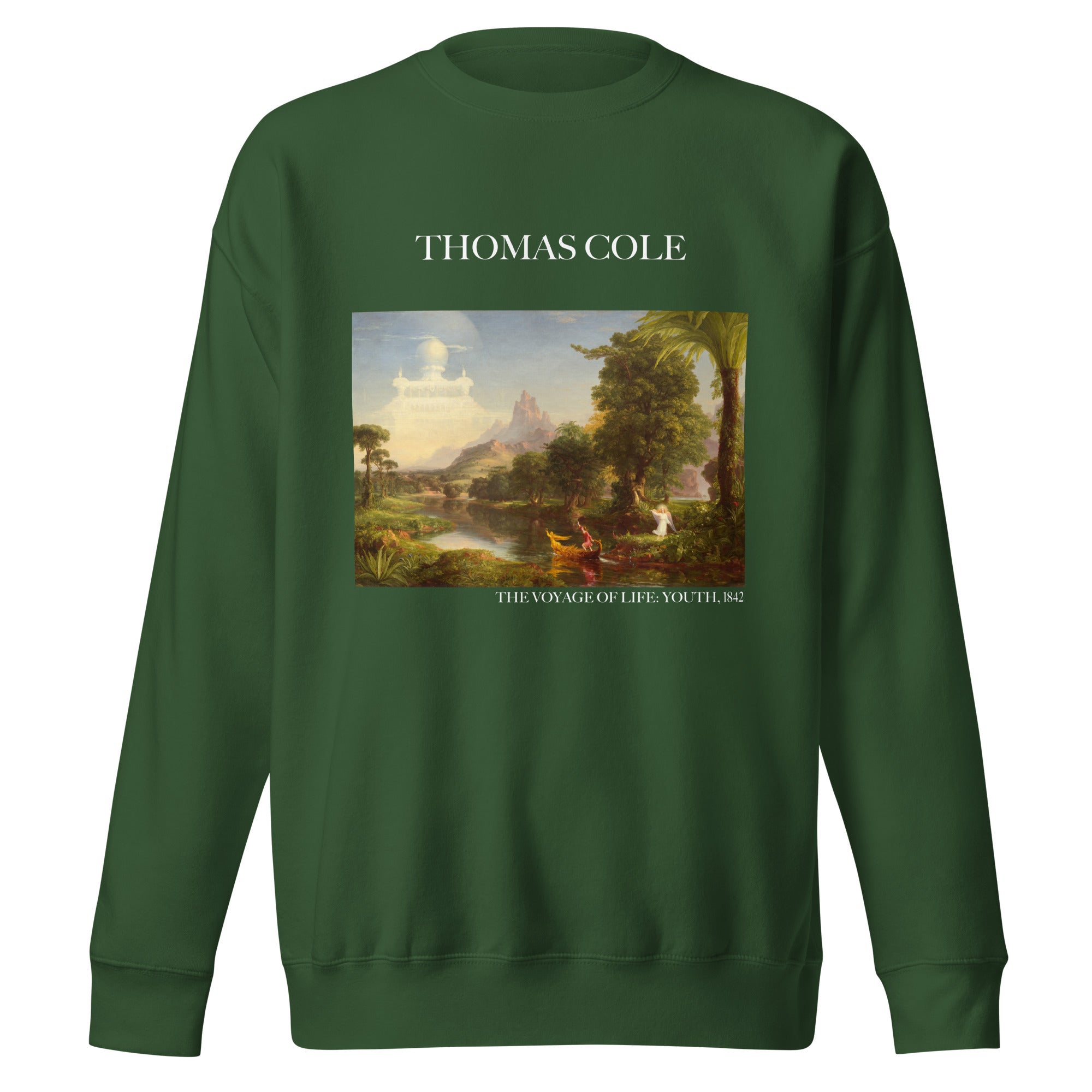 Sweatshirt mit berühmtem Gemälde „The Voyage of Life: Youth“ von Thomas Cole | Premium-Sweatshirt für Unisex