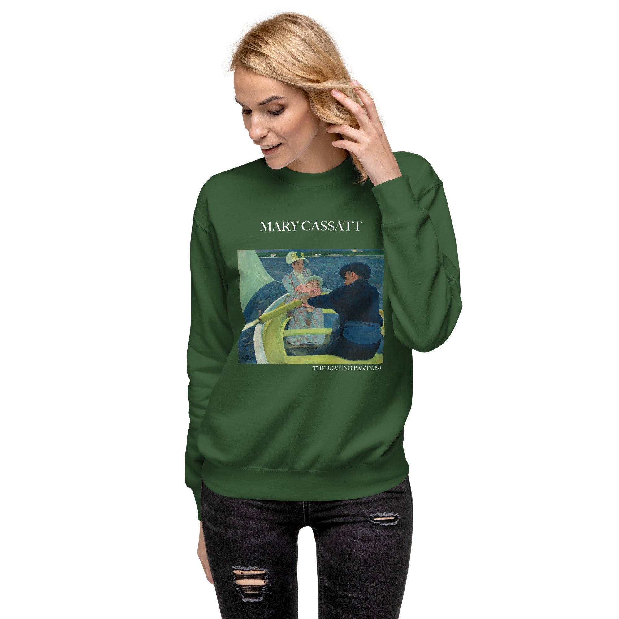 Sweatshirt mit berühmtem Gemälde „The Boating Party“ von Mary Cassatt | Premium-Sweatshirt für Unisex