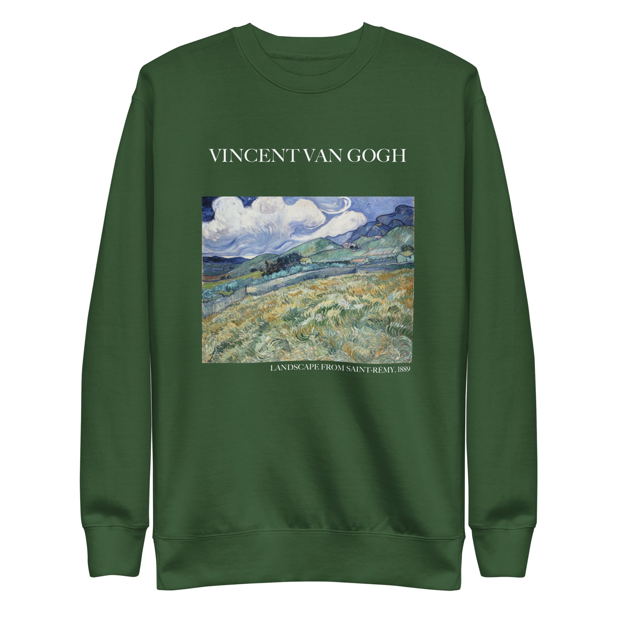 Sweatshirt mit berühmtem Gemälde „Landschaft von Saint-Rémy“ von Vincent van Gogh | Premium-Sweatshirt für Unisex