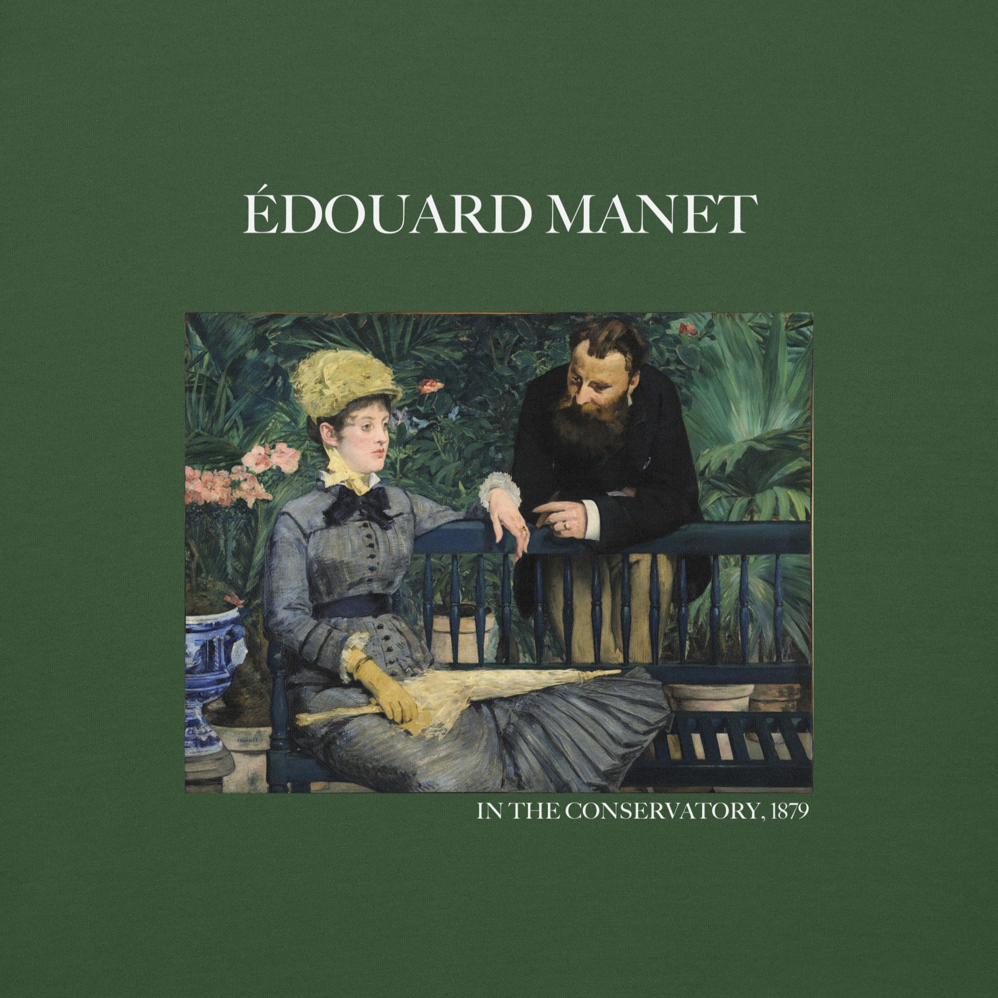 Sweatshirt mit berühmtem Gemälde „Im Wintergarten“ von Édouard Manet, Premium-Unisex-Sweatshirt