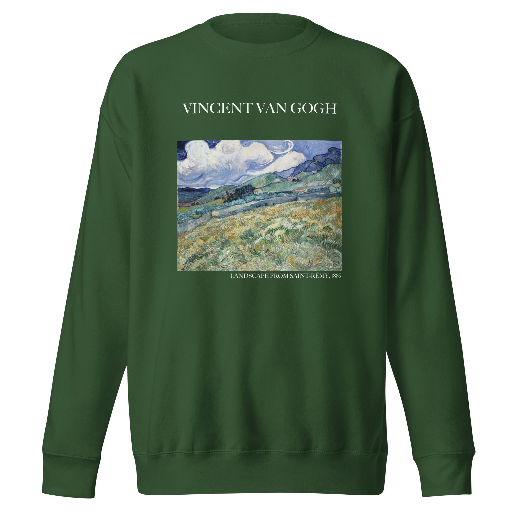 Vincent van Gogh 'Landscape from Saint-Rémy' Famous Painting Sweatshirt | Unisex Premium Sweatshirt