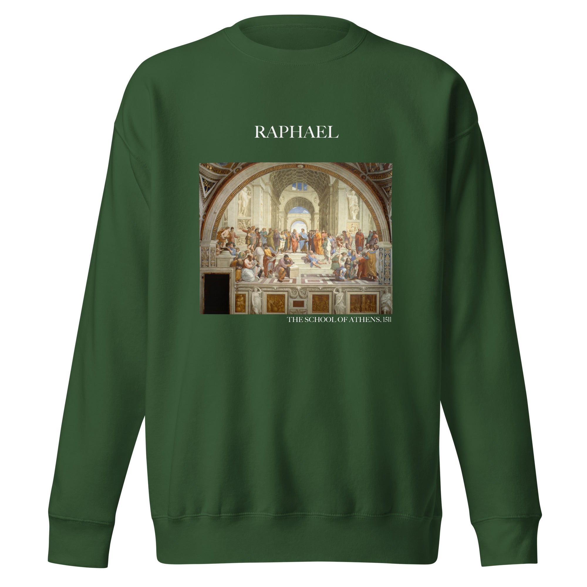 Sweatshirt mit berühmtem Gemälde „Die Schule von Athen“ von Raphael | Premium-Sweatshirt für Unisex