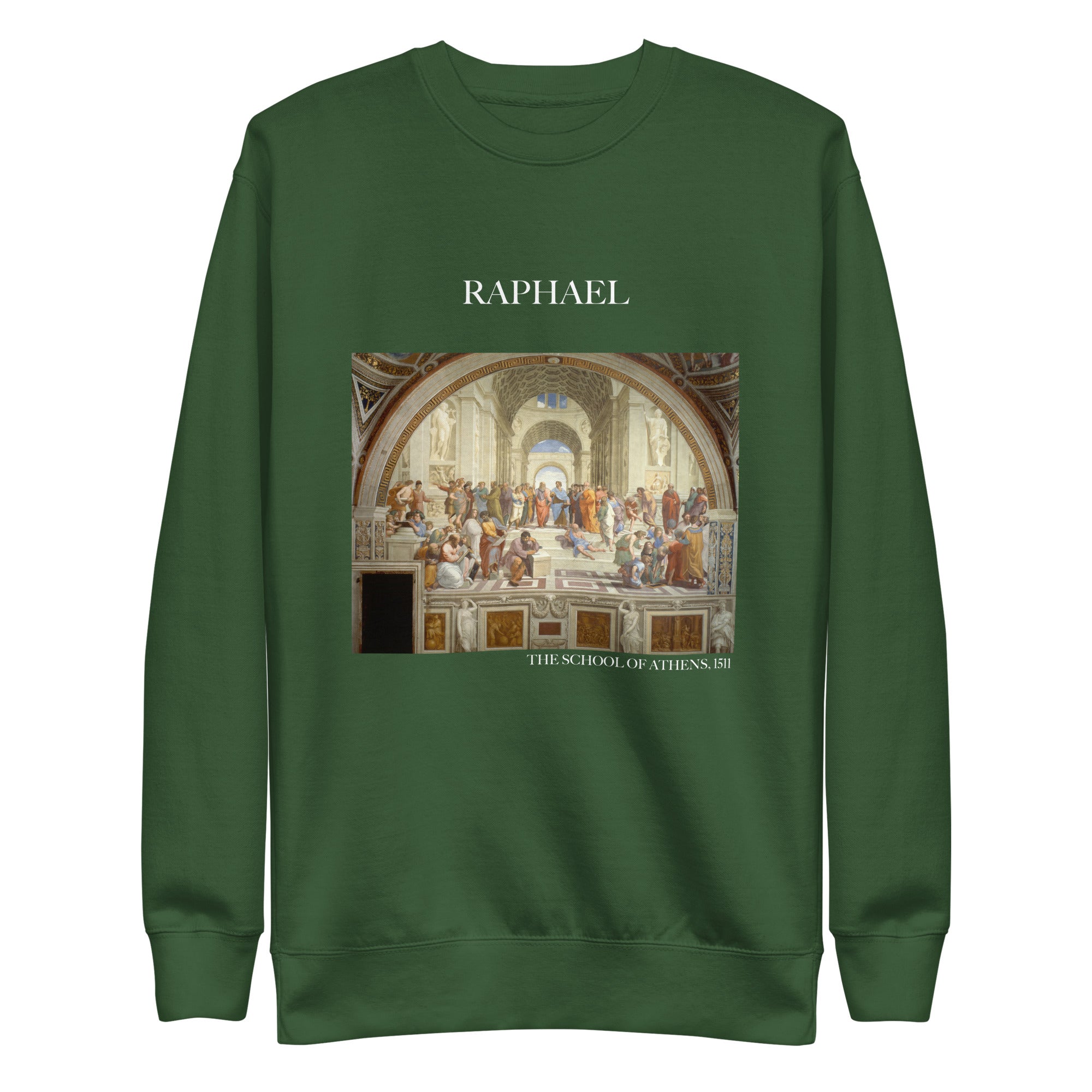 Sweatshirt mit berühmtem Gemälde „Die Schule von Athen“ von Raphael | Premium-Sweatshirt für Unisex