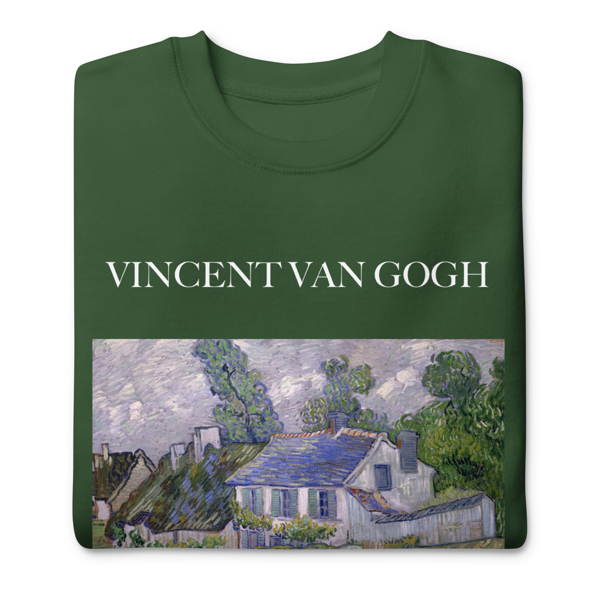 Vincent van Gogh 'Houses at Auvers' Famous Painting Sweatshirt | Unisex Premium Sweatshirt