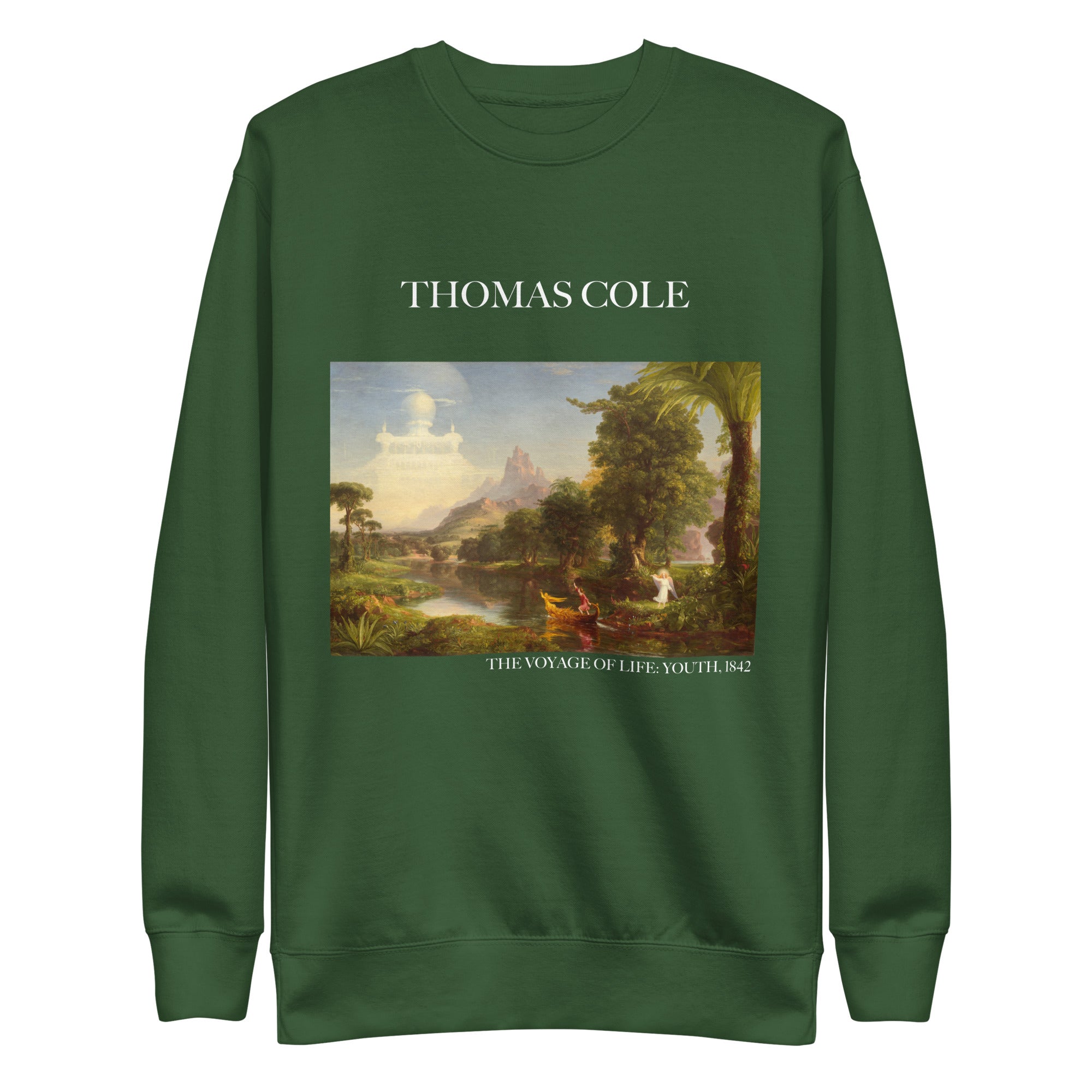 Sweatshirt mit berühmtem Gemälde „The Voyage of Life: Youth“ von Thomas Cole | Premium-Sweatshirt für Unisex