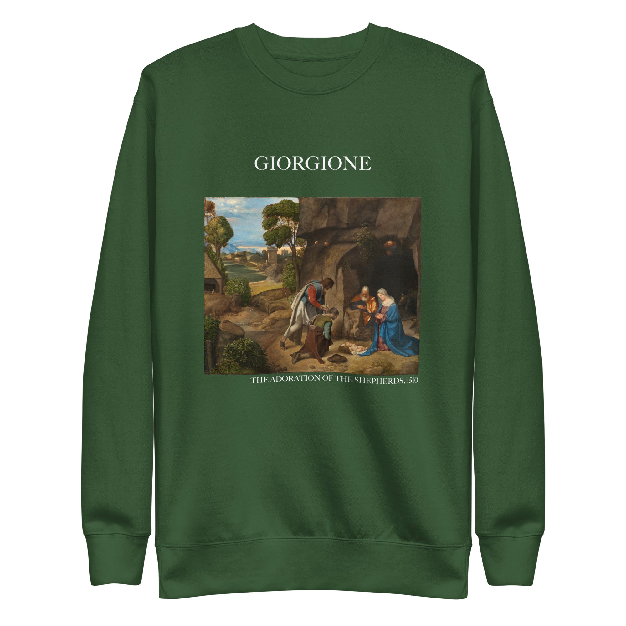 Giorgione - Sweatshirt mit berühmtem Gemälde „Die Anbetung der Hirten“ | Premium-Unisex-Sweatshirt