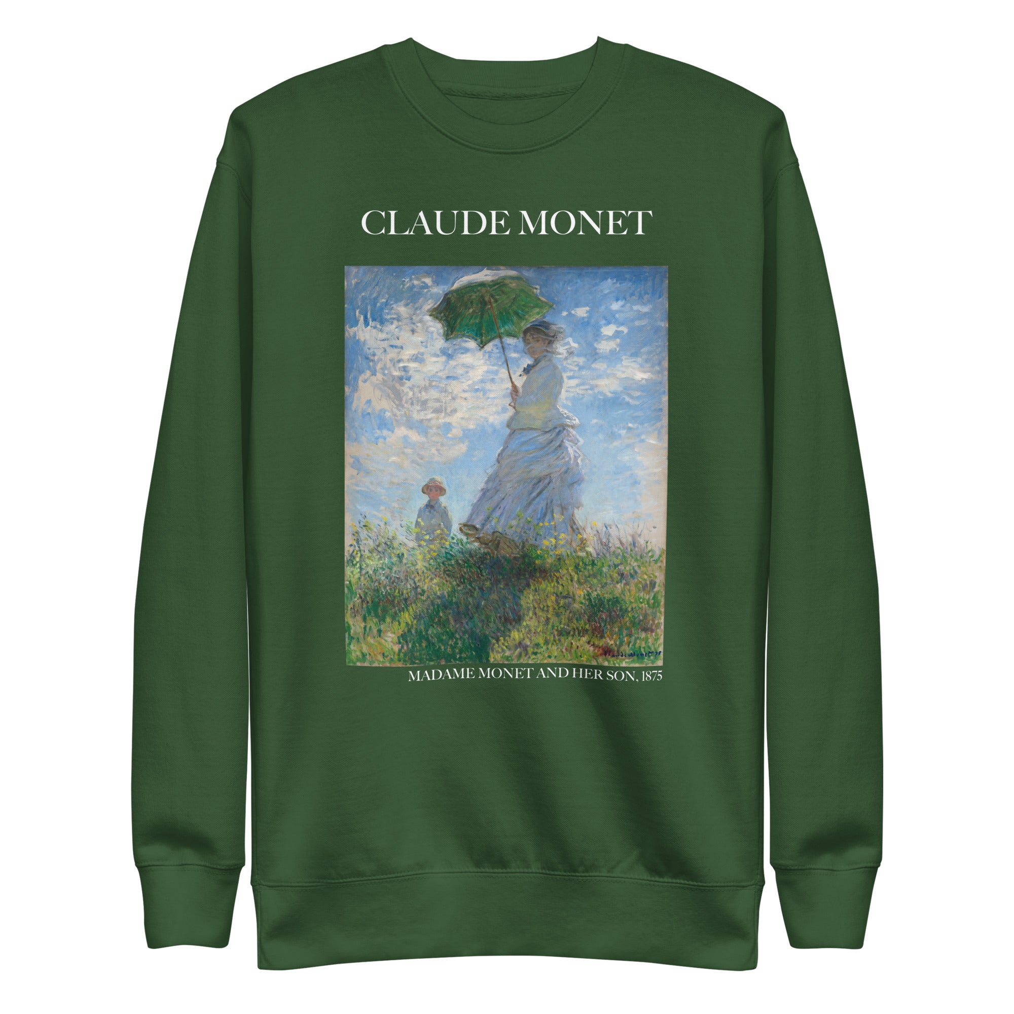 Sweatshirt „Madame Monet und ihr Sohn“ von Claude Monet, berühmtes Gemälde, Unisex, Premium-Sweatshirt
