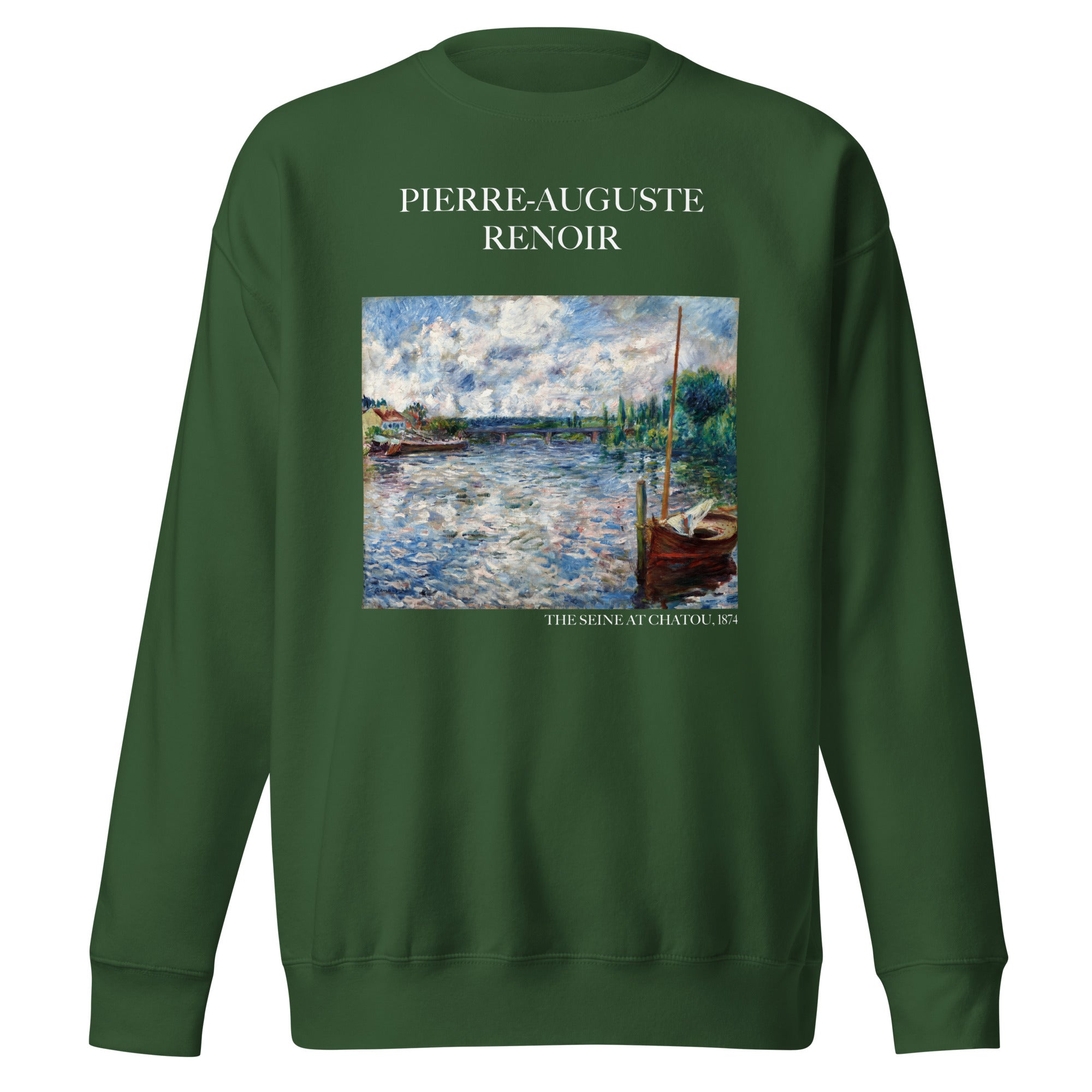 Sweatshirt mit berühmtem Gemälde „Die Seine bei Chatou“ von Pierre-Auguste Renoir | Premium-Sweatshirt für Unisex