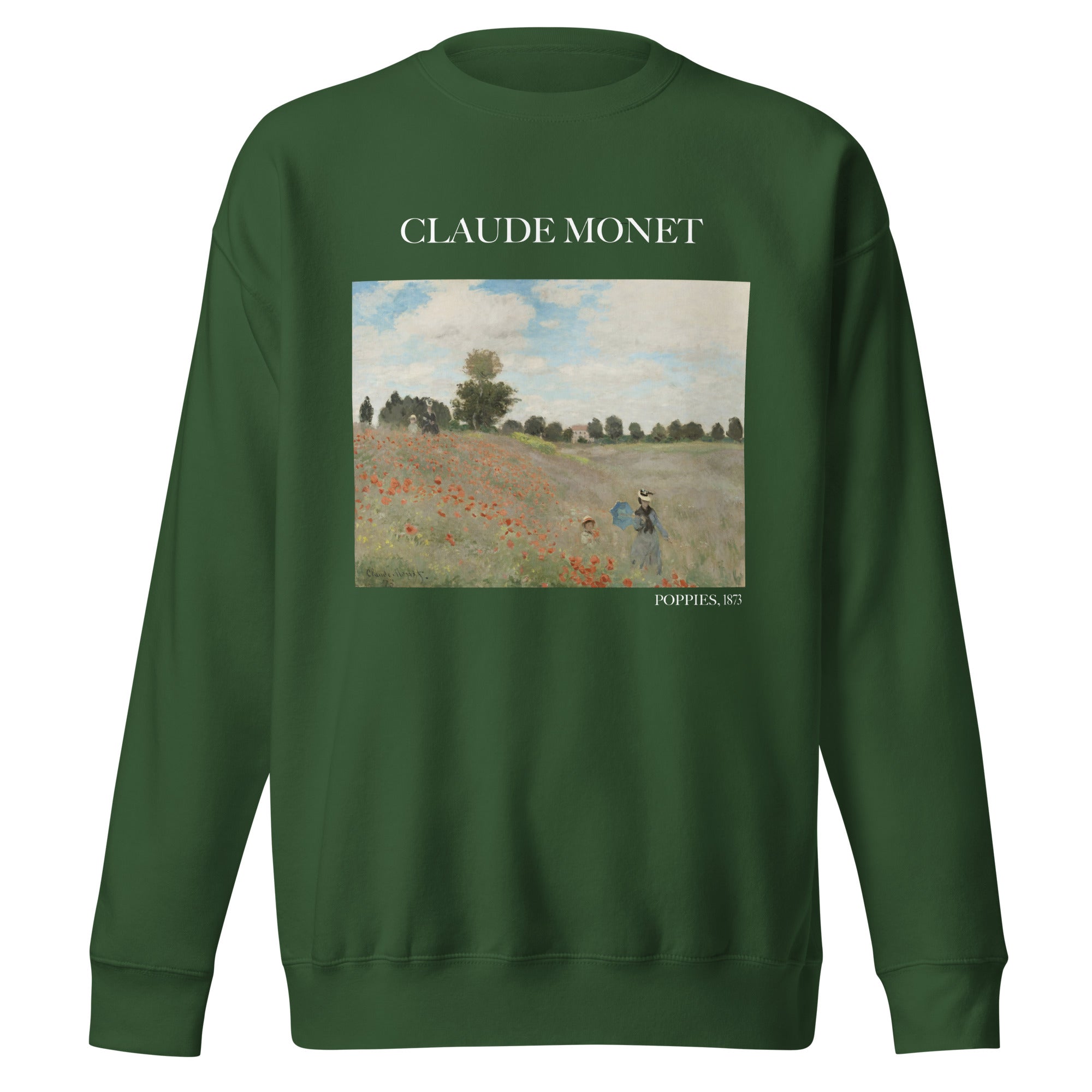 Sweatshirt „Mohnblumen“ von Claude Monet, berühmtes Gemälde, Unisex, Premium-Sweatshirt