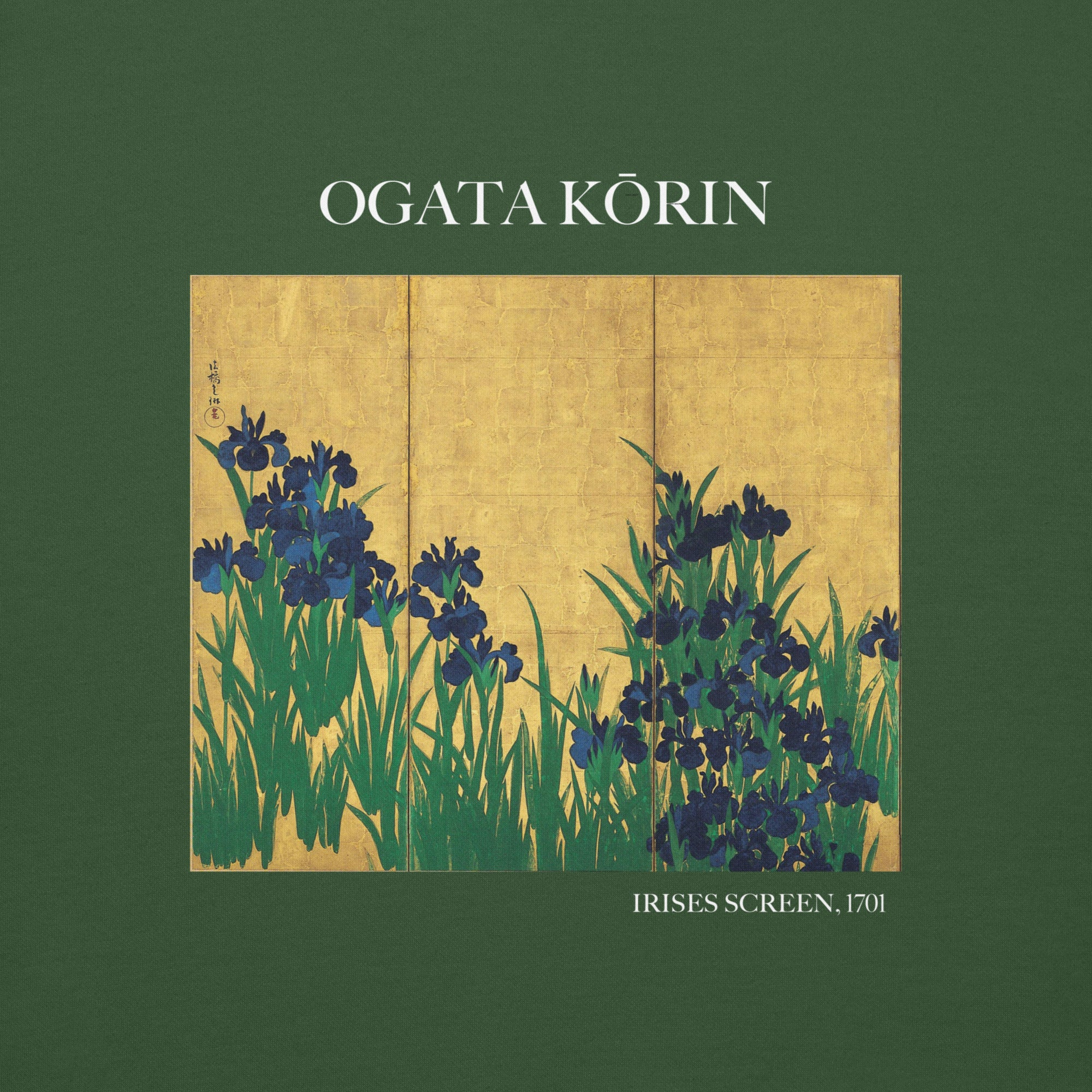 Ogata Kōrin 'Irises Screen' Berühmtes Gemälde-Sweatshirt | Unisex Premium Sweatshirt