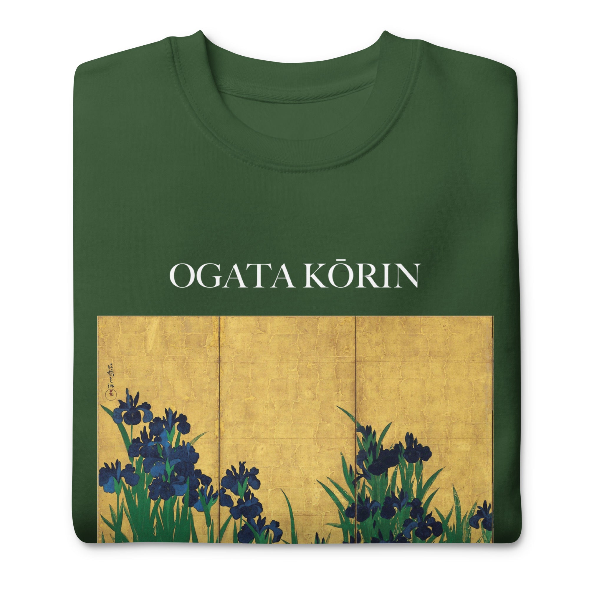 Ogata Kōrin 'Irises Screen' Berühmtes Gemälde-Sweatshirt | Unisex Premium Sweatshirt