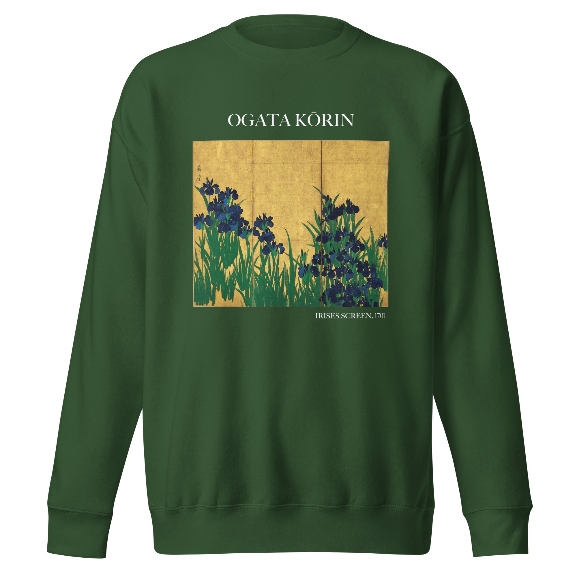 Ogata Kōrin 'Irises Screen' Berühmtes Gemälde-Sweatshirt | Unisex Premium Sweatshirt