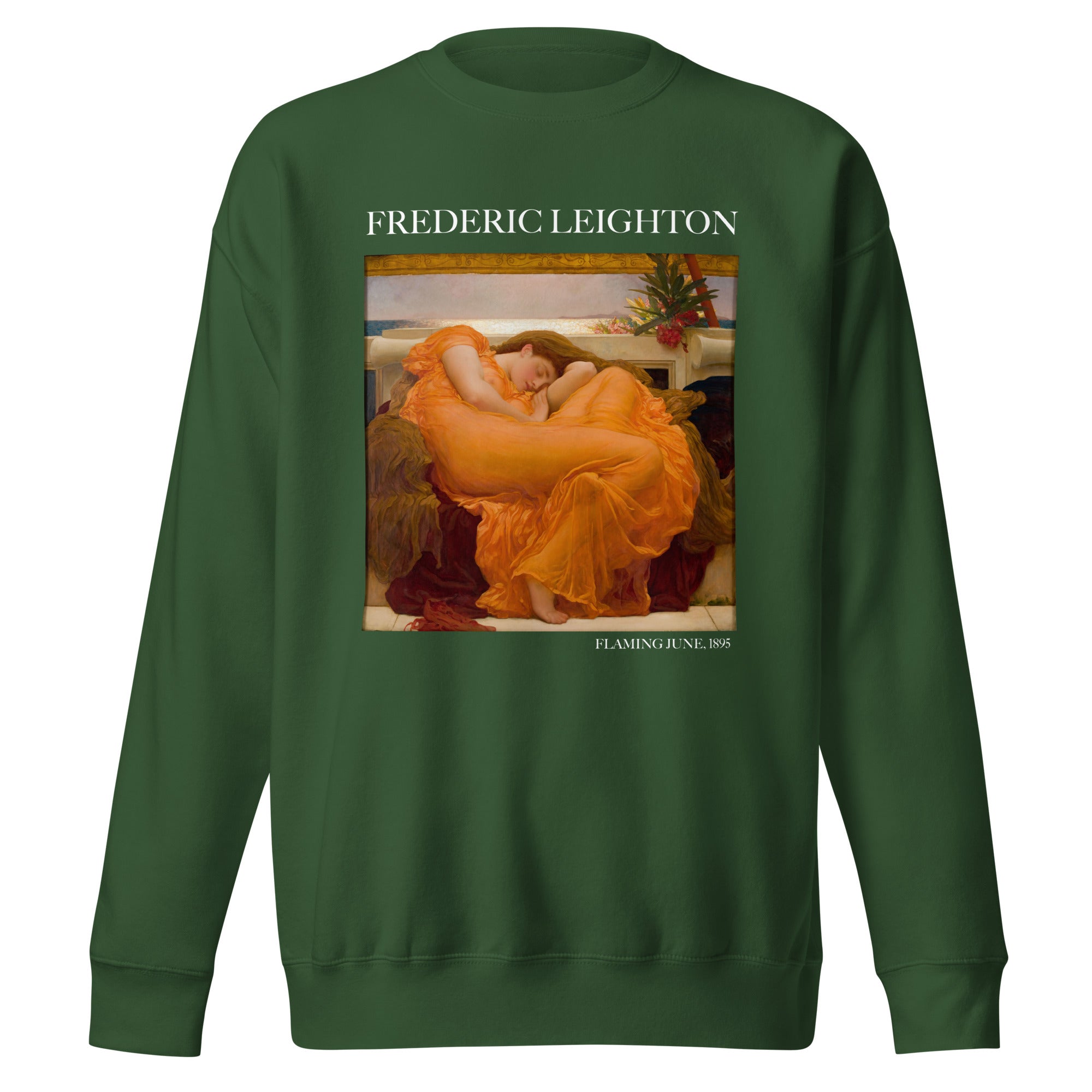 Sweatshirt mit berühmtem Gemälde „Flaming June“ von Frederic Leighton | Premium-Sweatshirt für Unisex