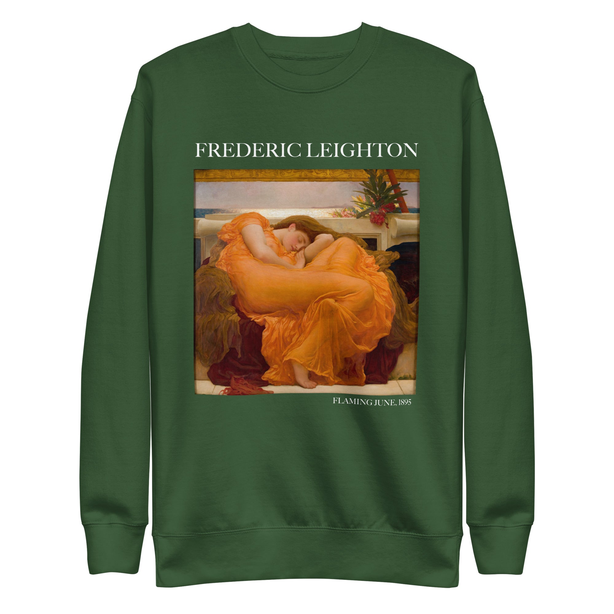 Sweatshirt mit berühmtem Gemälde „Flaming June“ von Frederic Leighton | Premium-Sweatshirt für Unisex