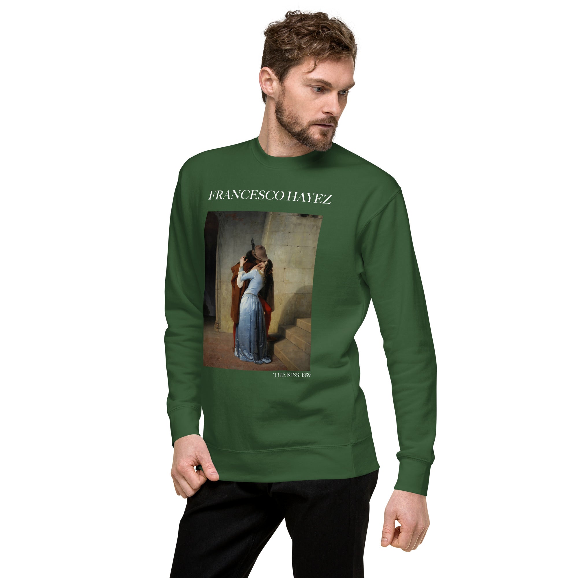 Sweatshirt mit berühmtem Gemälde „Der Kuss“ von Francesco Hayez | Premium-Sweatshirt für Unisex