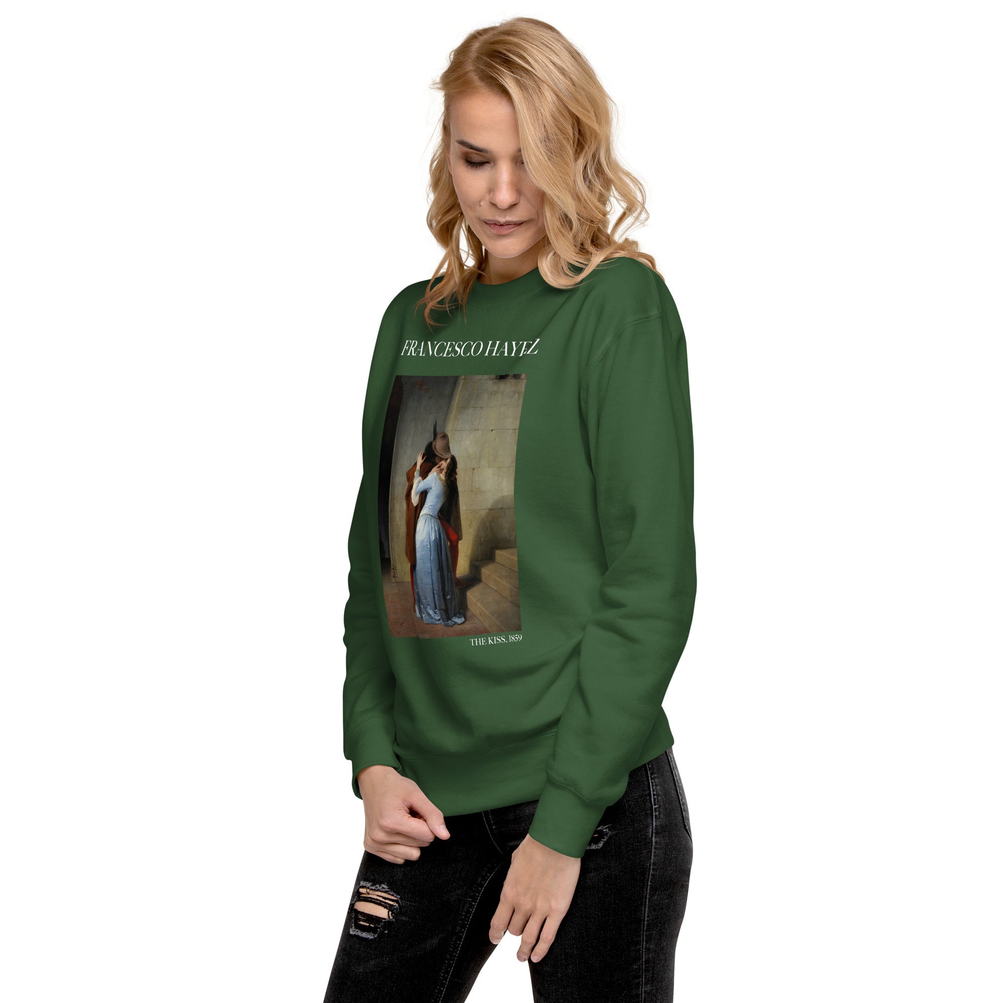 Sweatshirt mit berühmtem Gemälde „Der Kuss“ von Francesco Hayez | Premium-Sweatshirt für Unisex