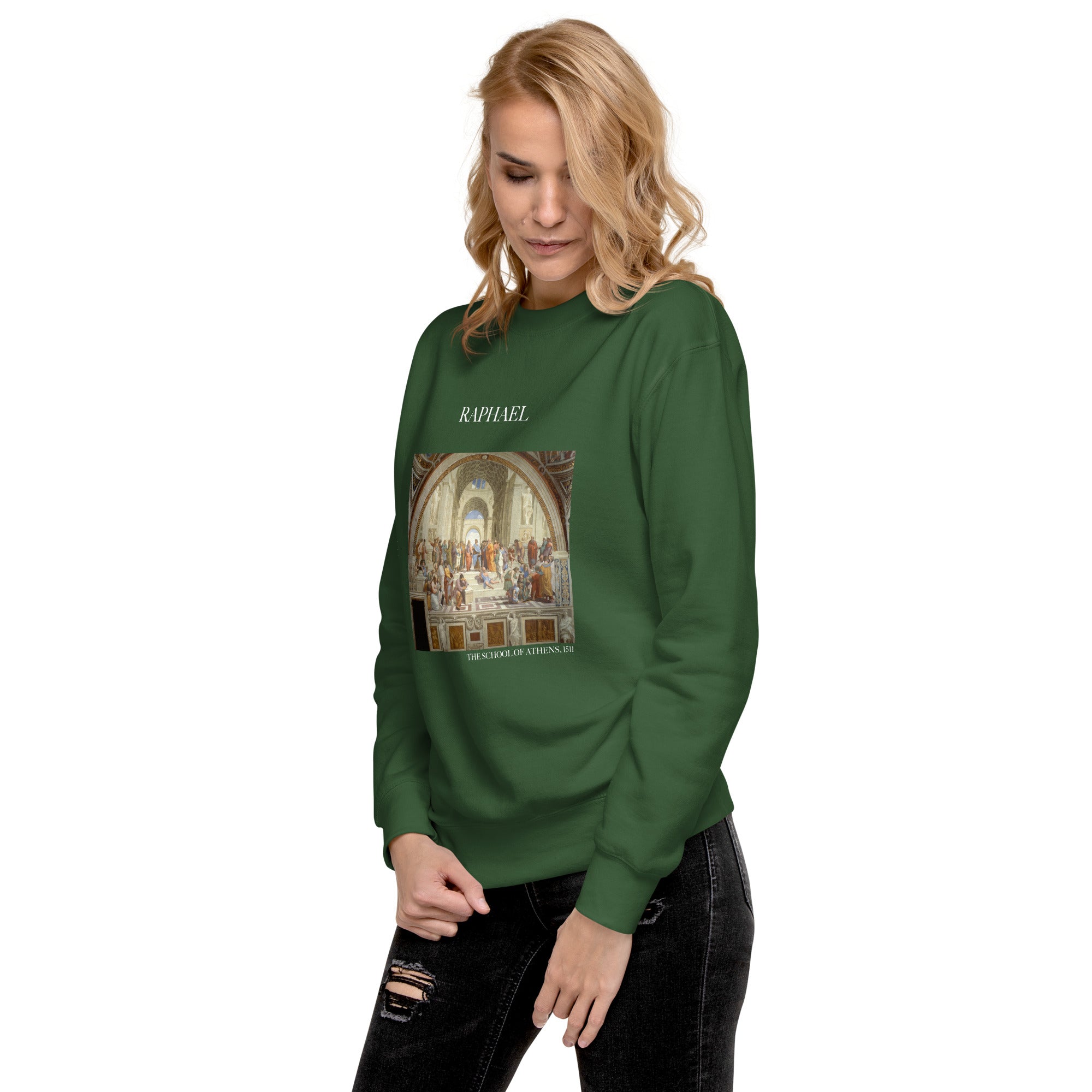 Sweatshirt mit berühmtem Gemälde „Die Schule von Athen“ von Raphael | Premium-Sweatshirt für Unisex