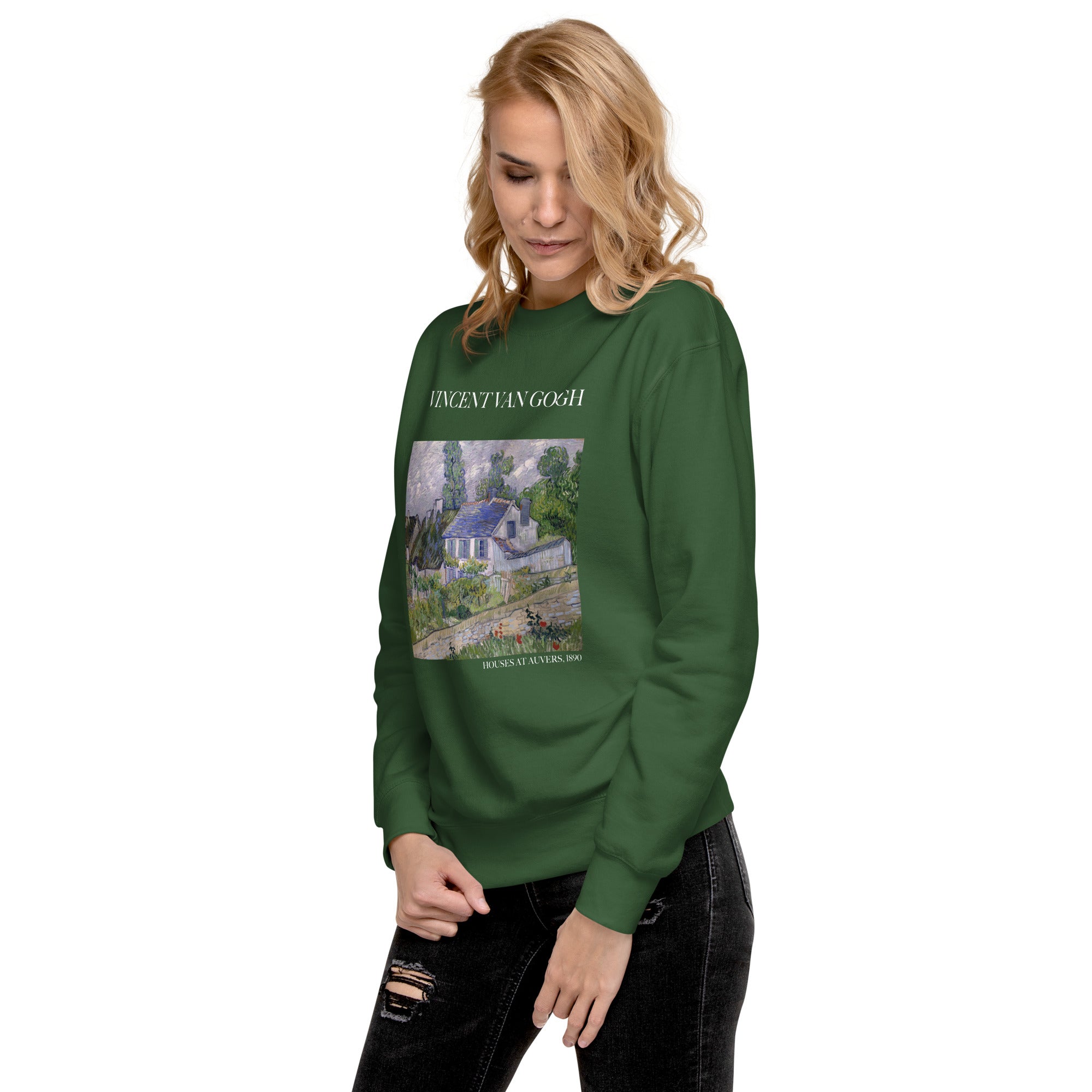 Sweatshirt mit berühmtem Gemälde „Häuser bei Auvers“ von Vincent van Gogh | Premium-Sweatshirt für Unisex